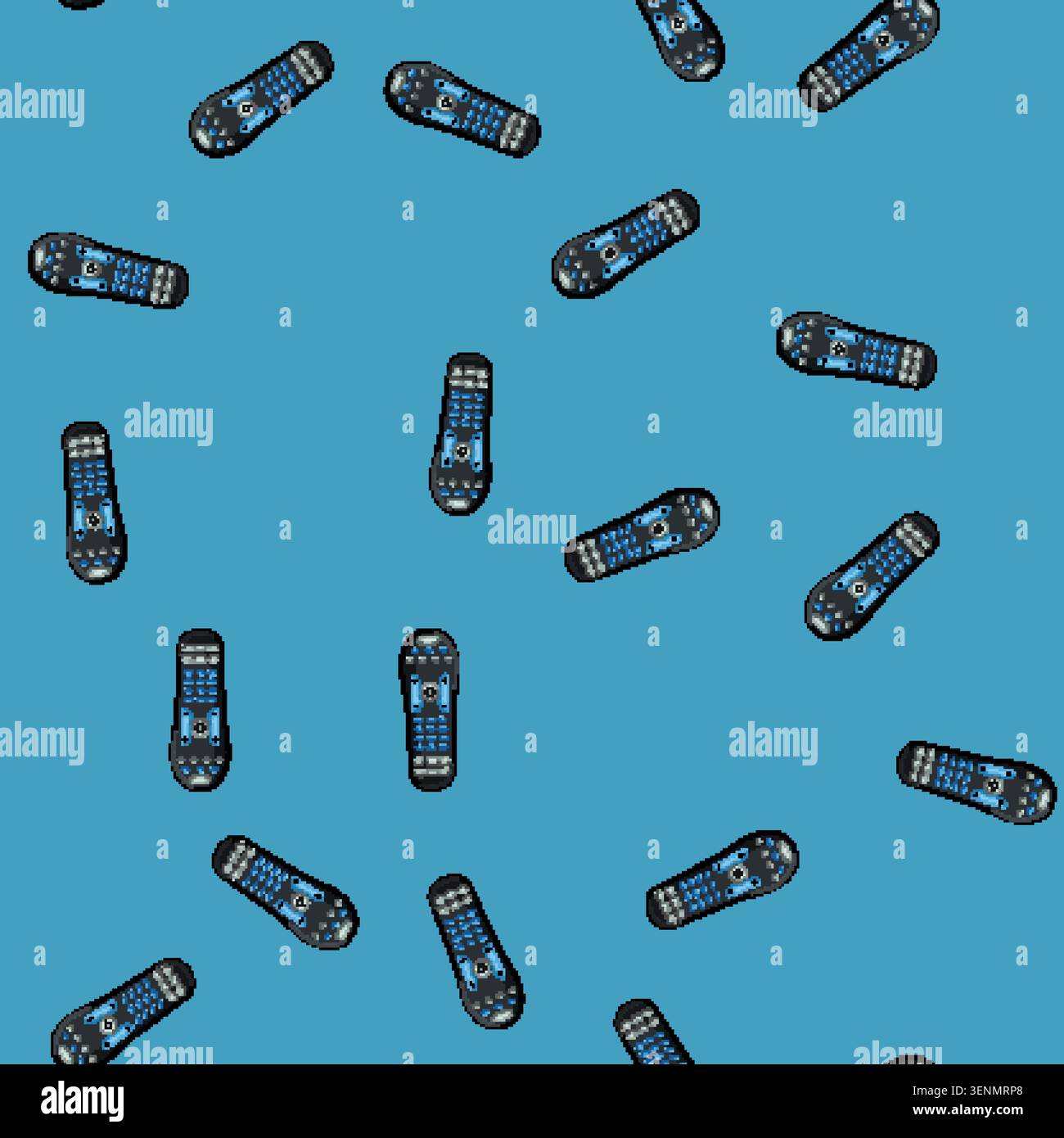 seamless pattern video tv remote cartoon. video tv remote sign vector Stock Vector