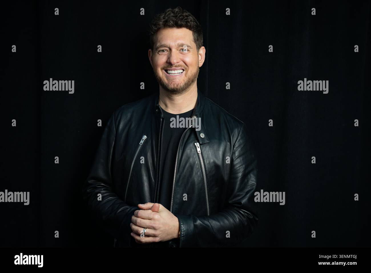 Michael Bublé poses for a photograph at the 2026 Prime Video Upfront ...