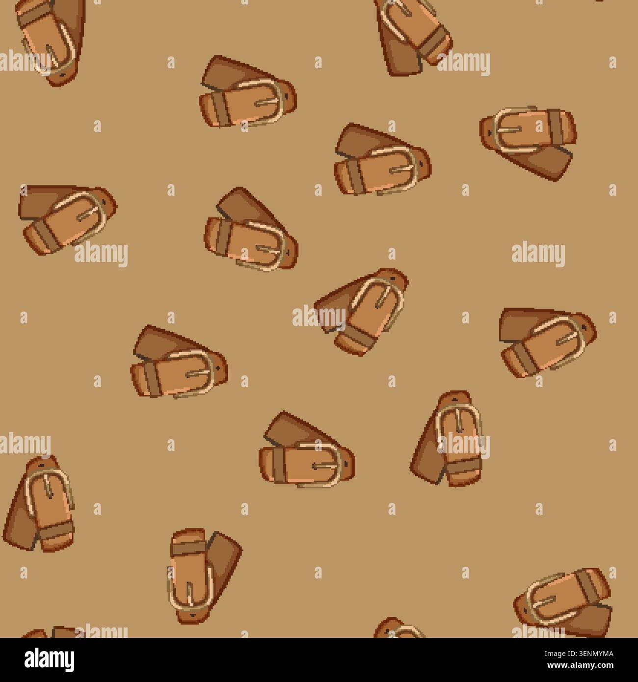 seamless pattern accessory leather belt cartoon. accessory leather belt sign vector Stock Vector