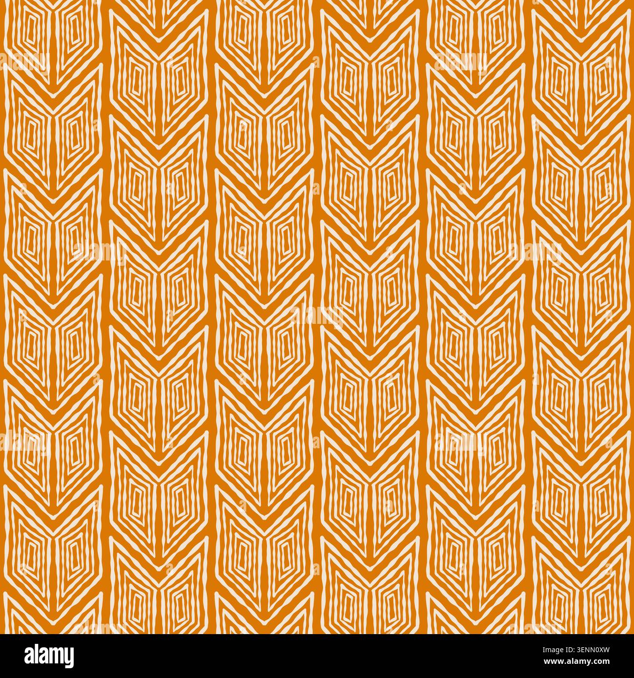 Bright Orange Woven Chevron Stripe Pattern Stock Vector