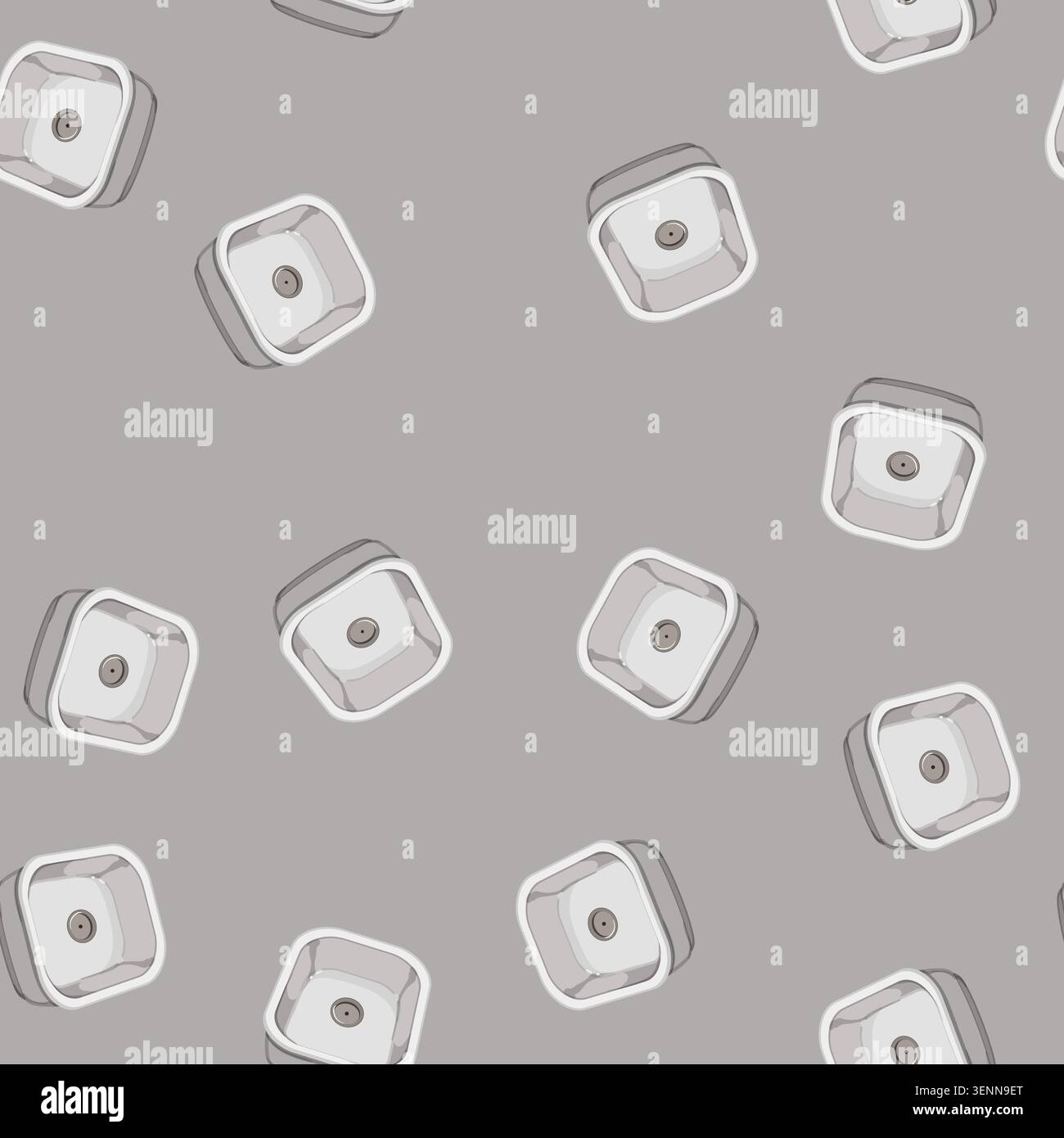 seamless pattern modern sink ceramic cartoon. modern sink ceramic sign vector Stock Vector