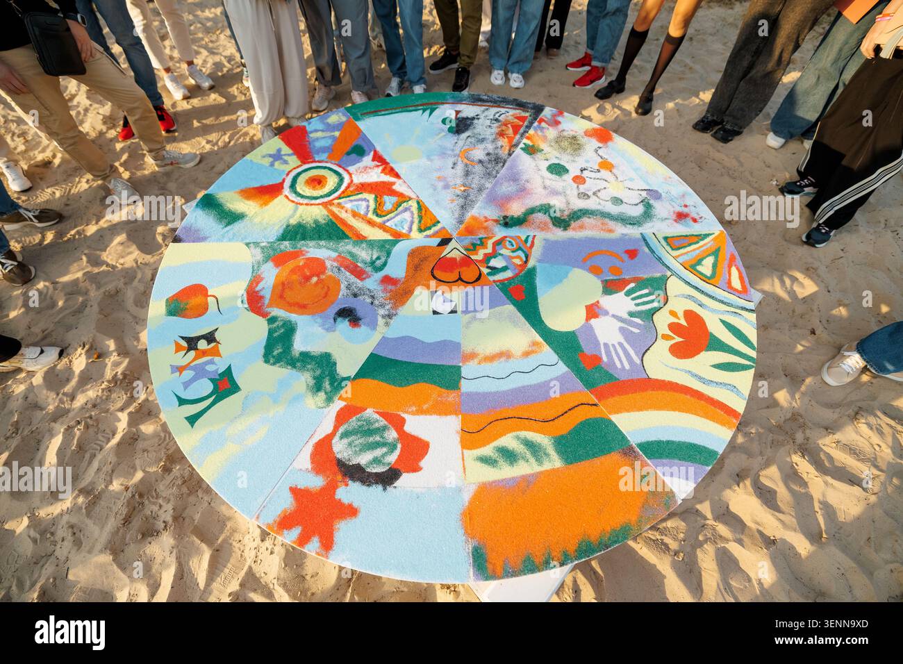 Teamwork and color therapy - emphasis on collaboration Stock Photo