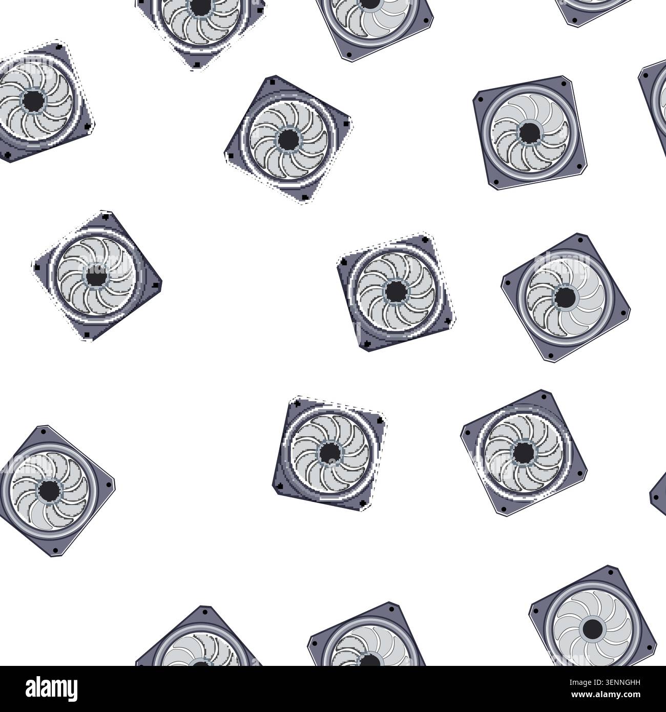 pattern processor cooling fan pc cartoon. motherboard system, computer technology processor cooling fan pc sign vector Stock Vector