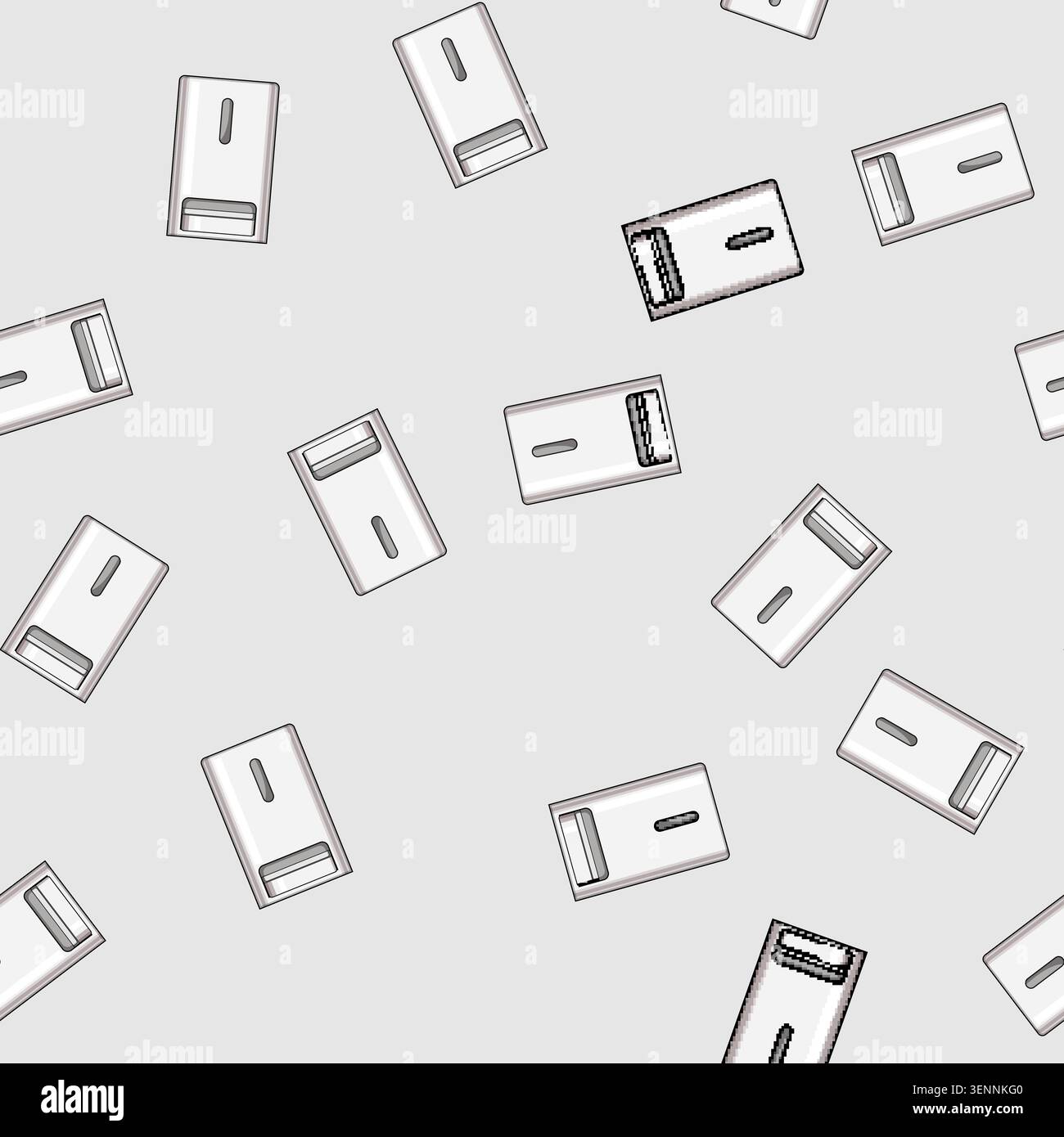 seamless pattern Automatic pet feeder, an electronic device, ensuring convenience and precise portion control for pet owners managing their animal's n Stock Vector