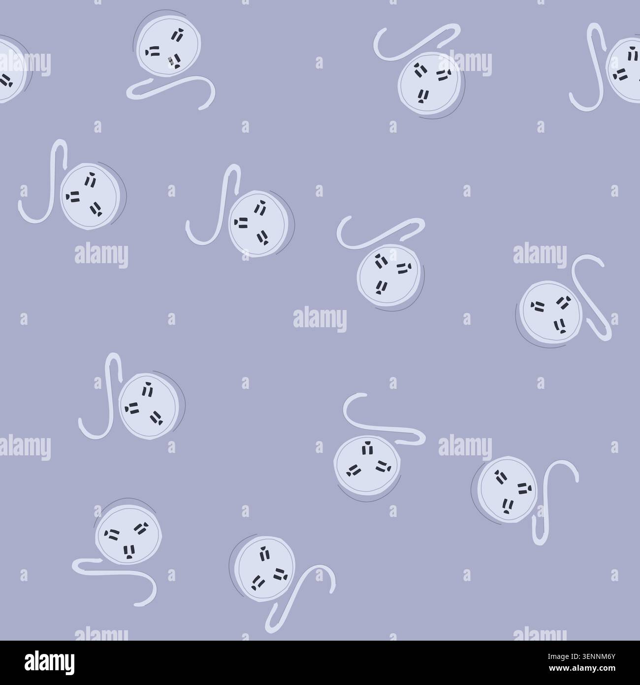 pattern command power strip smart cartoon. alexa google, assistant wifi, compatible timer command power strip smart sign. seamless vector illustration Stock Vector