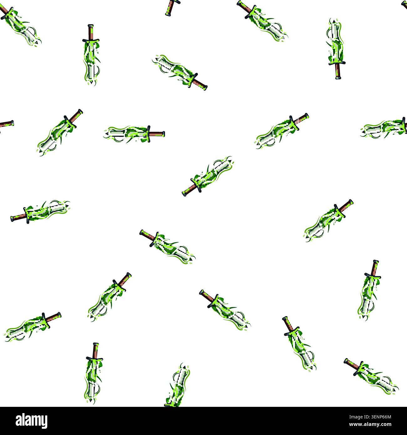 pattern cut sword effect cartoon. blue slash, blade light, energy ui cut sword effect sign vector Stock Vector