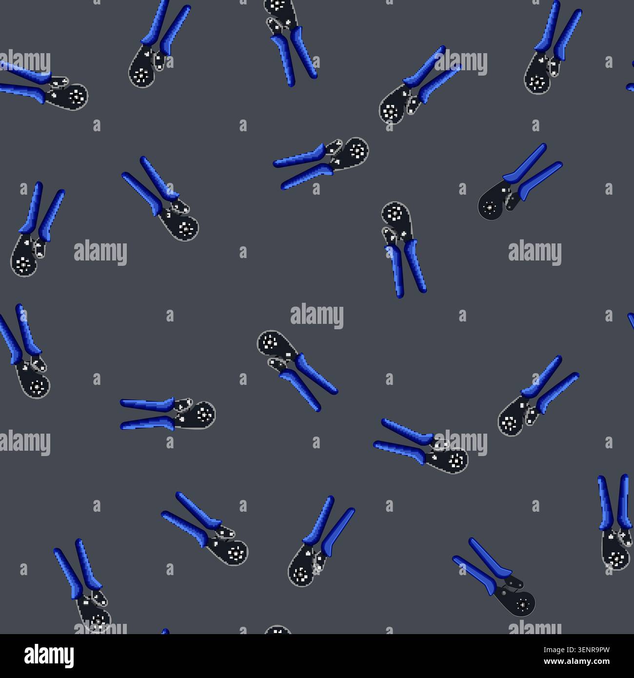 seamless pattern computer crimper tool cartoon. equipment cable, work connection computer crimper tool sign vector Stock Vector