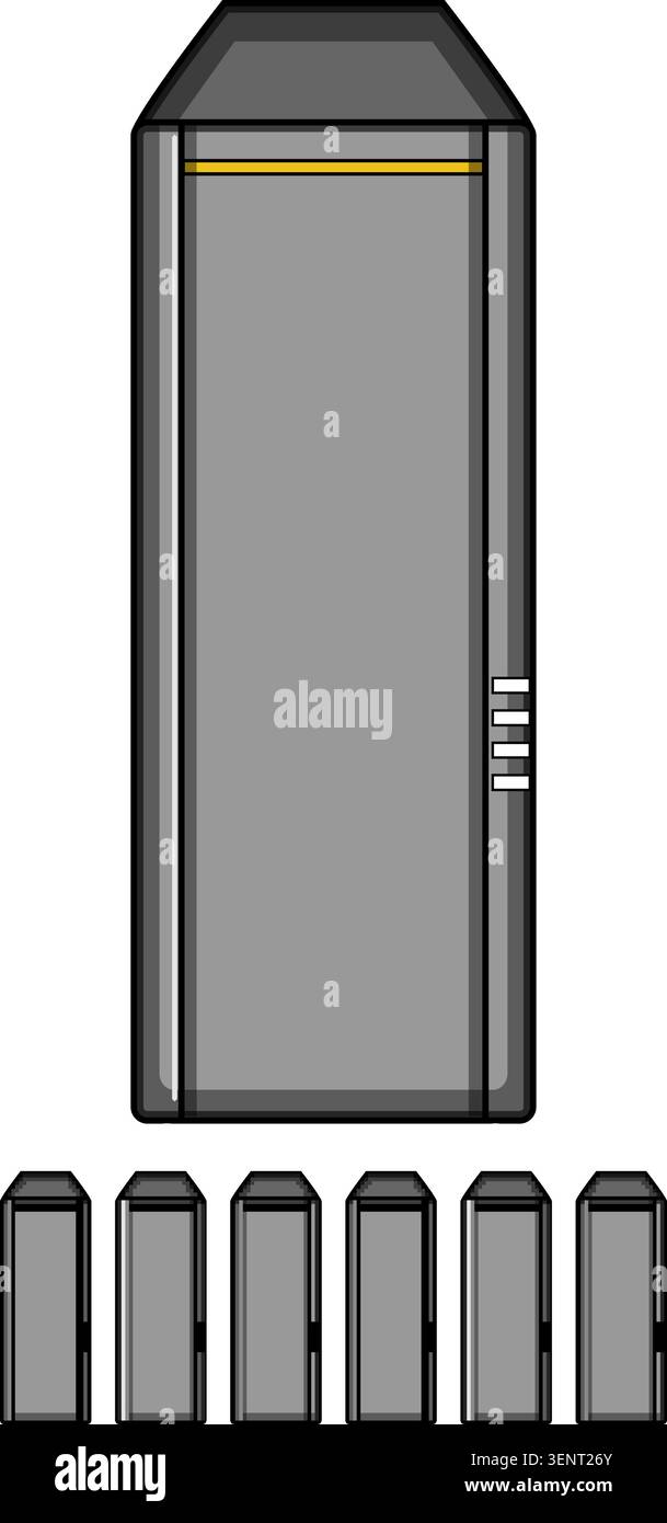 Server housing multiple hard drives creating a network attached storage system for centralized data archiving, backup, and sharing in a virtualized cl Stock Vector