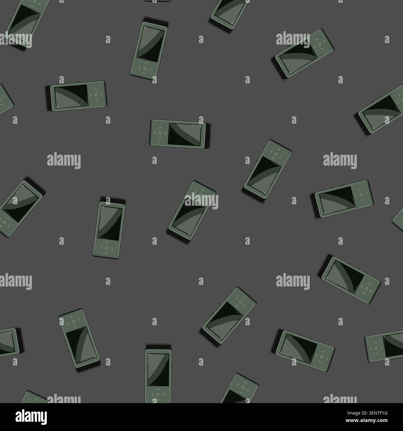 seamless pattern technology hifi mp3 player cartoon. technology hifi mp3 player sign vector Stock Vector