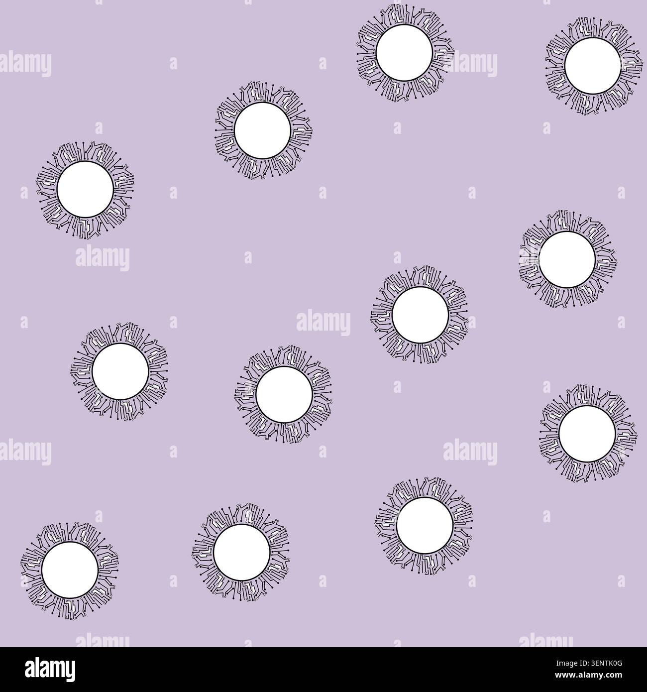 seamless pattern substrate microchip frame cartoon. photolithography etching, doping packaging, interconnects die substrate microchip frame sign vecto Stock Vector