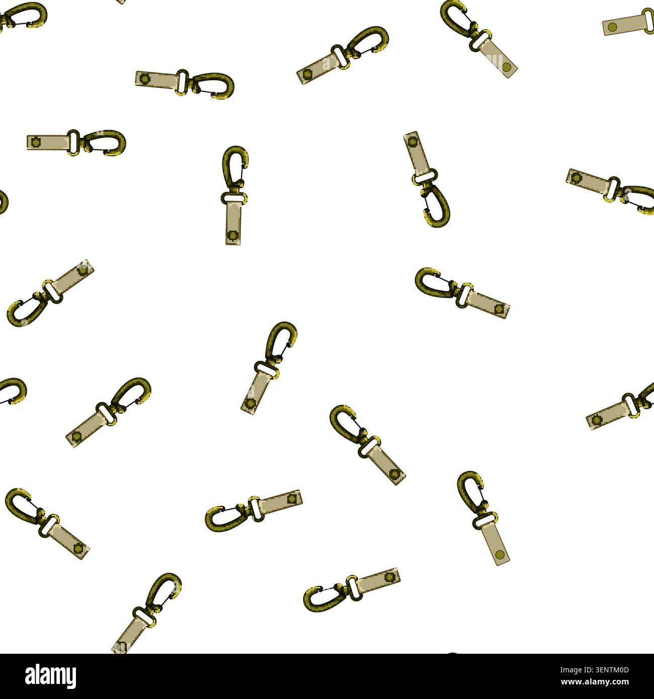 pattern loop key ring clip cartoon. buckle fastener, snap attachment, connector gadget loop key ring clip sign vector Stock Vector
