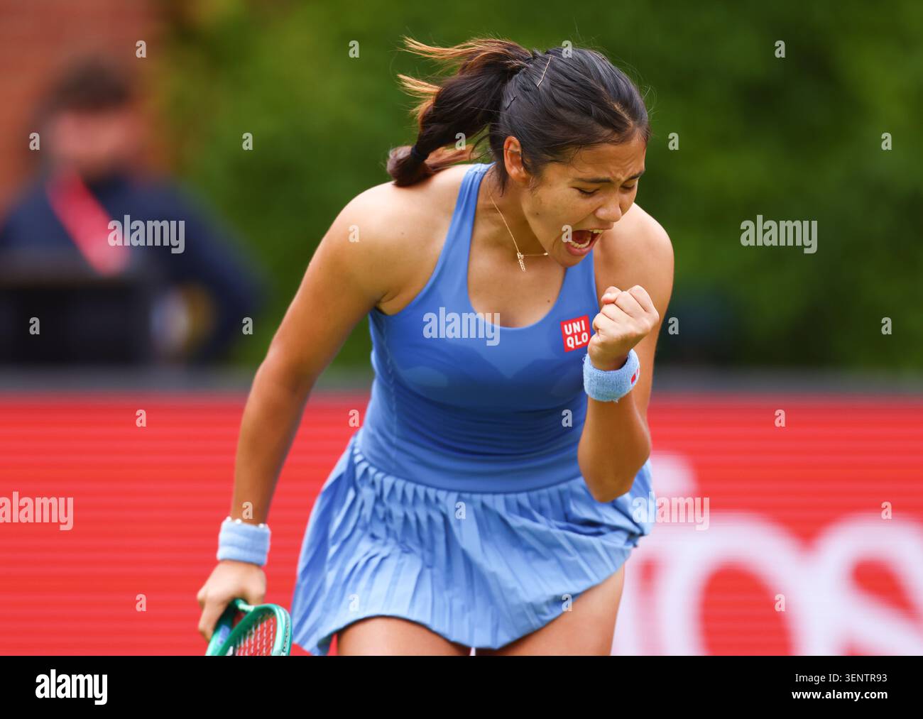 Newc For Rou London, Gbr. 12th June, 2026. Emma Raducanu (GBR) celebrates during her ...