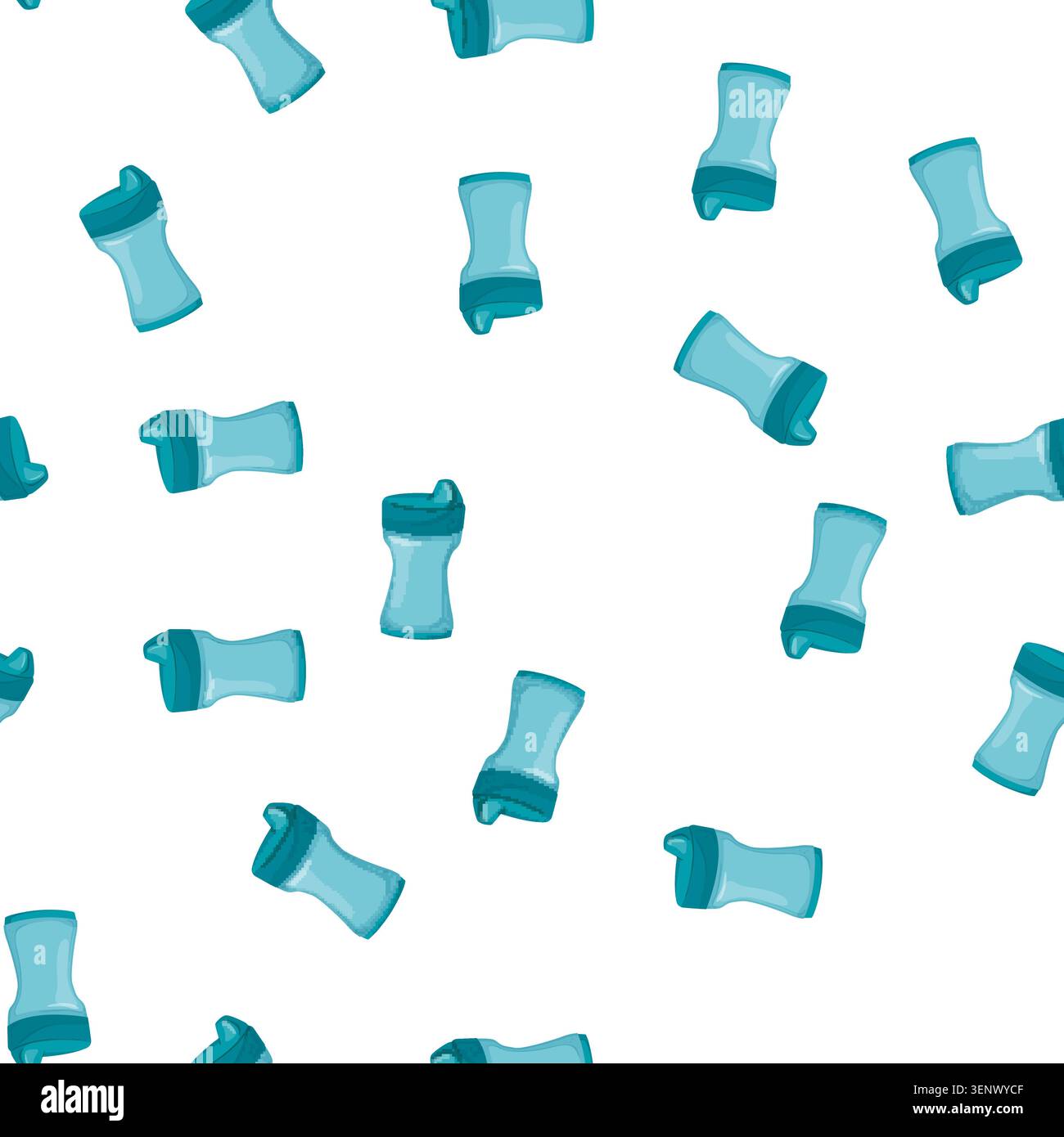 pattern kid sippy cup cartoon. kid sippy cup sign vector Stock Vector