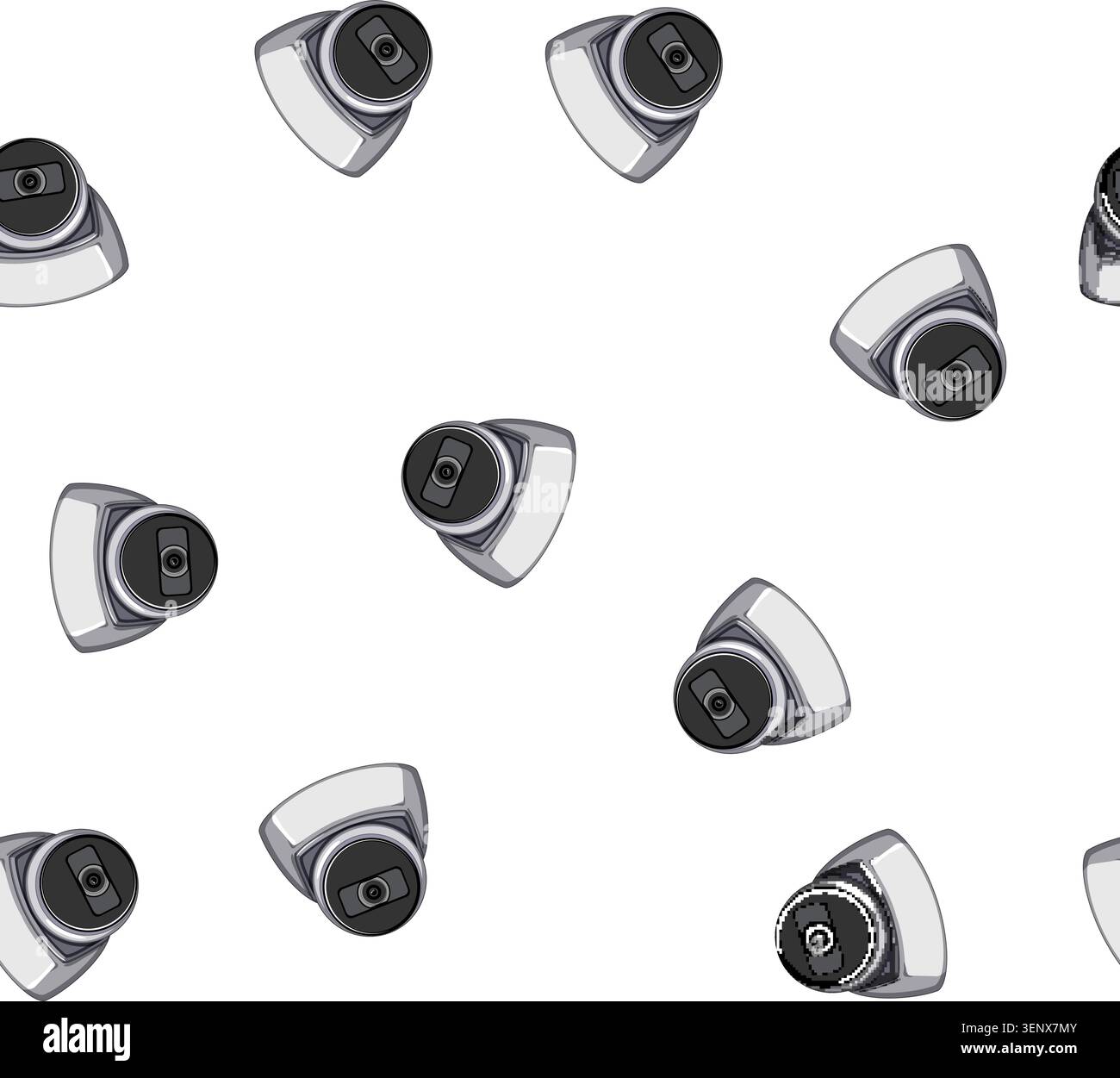 pattern safety ip camera cartoon. cctv system, private control safety ip camera sign vector Stock Vector