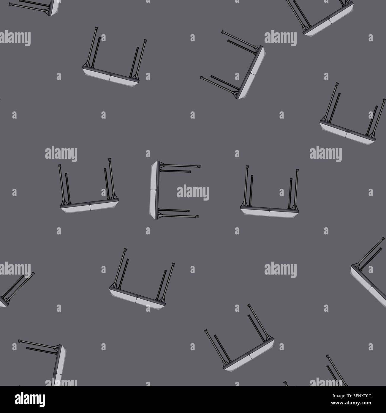 seamless pattern picnic folding table cartoon. picnic folding table sign vector Stock Vector