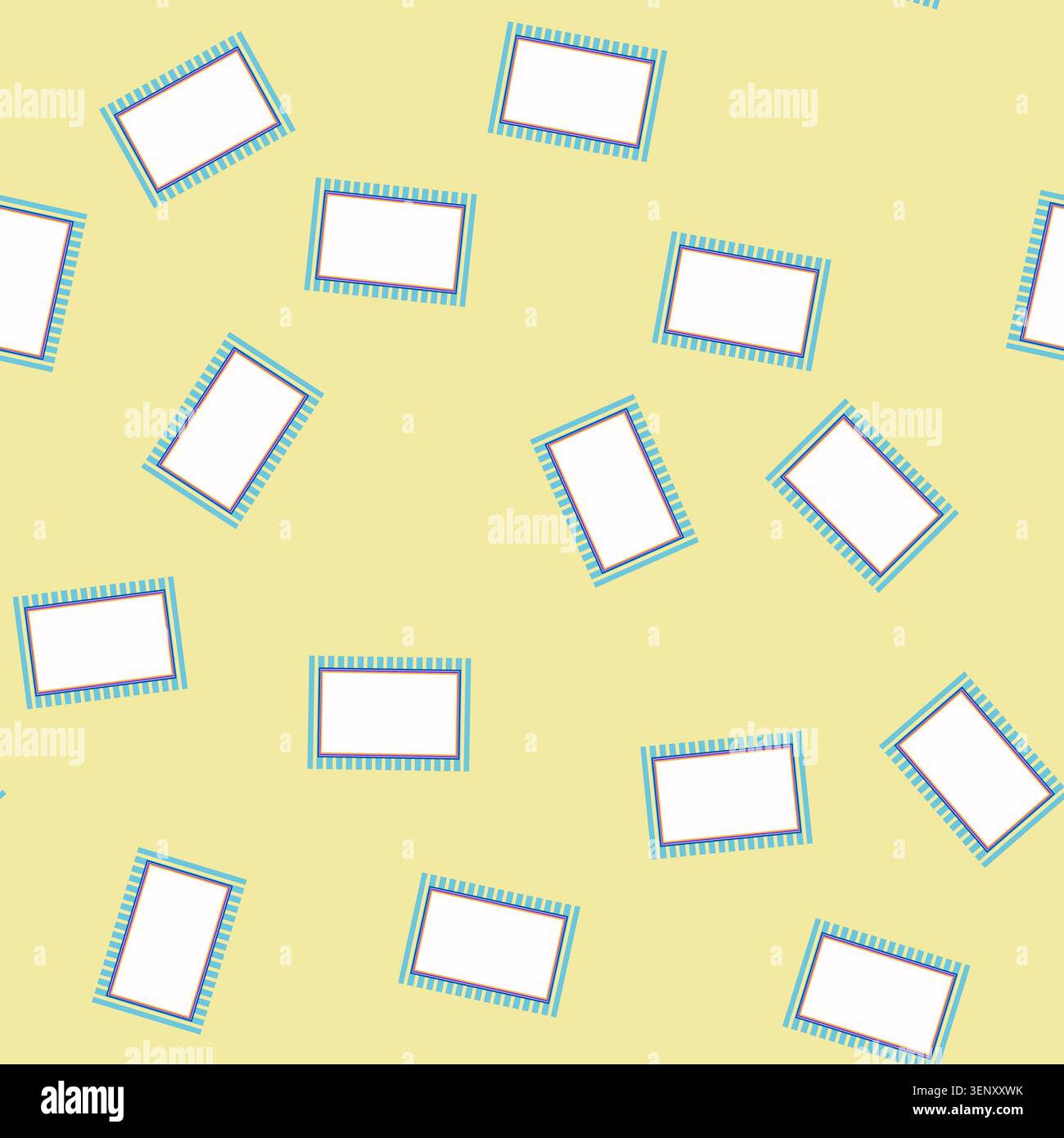 seamless pattern Abstract artwork featuring a blank rectangular frame with multiple colorful striped borders, providing a versatile template for invit Stock Vector