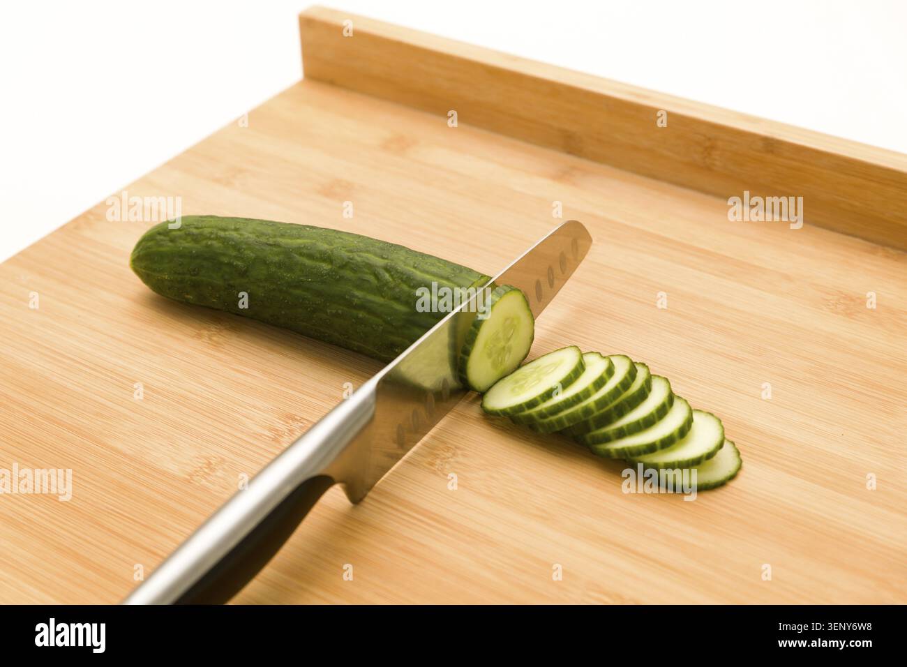 Sliced cucumber Stock Photo
