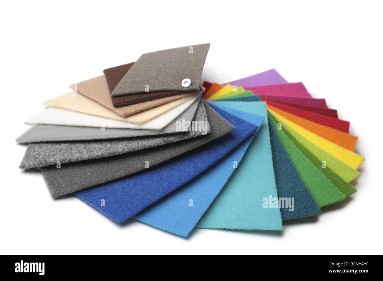 Samples of collection carpet on white background Stock Photo