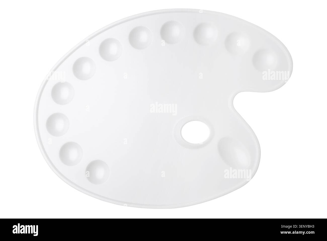 New plastic palette isolated on white background Stock Photo