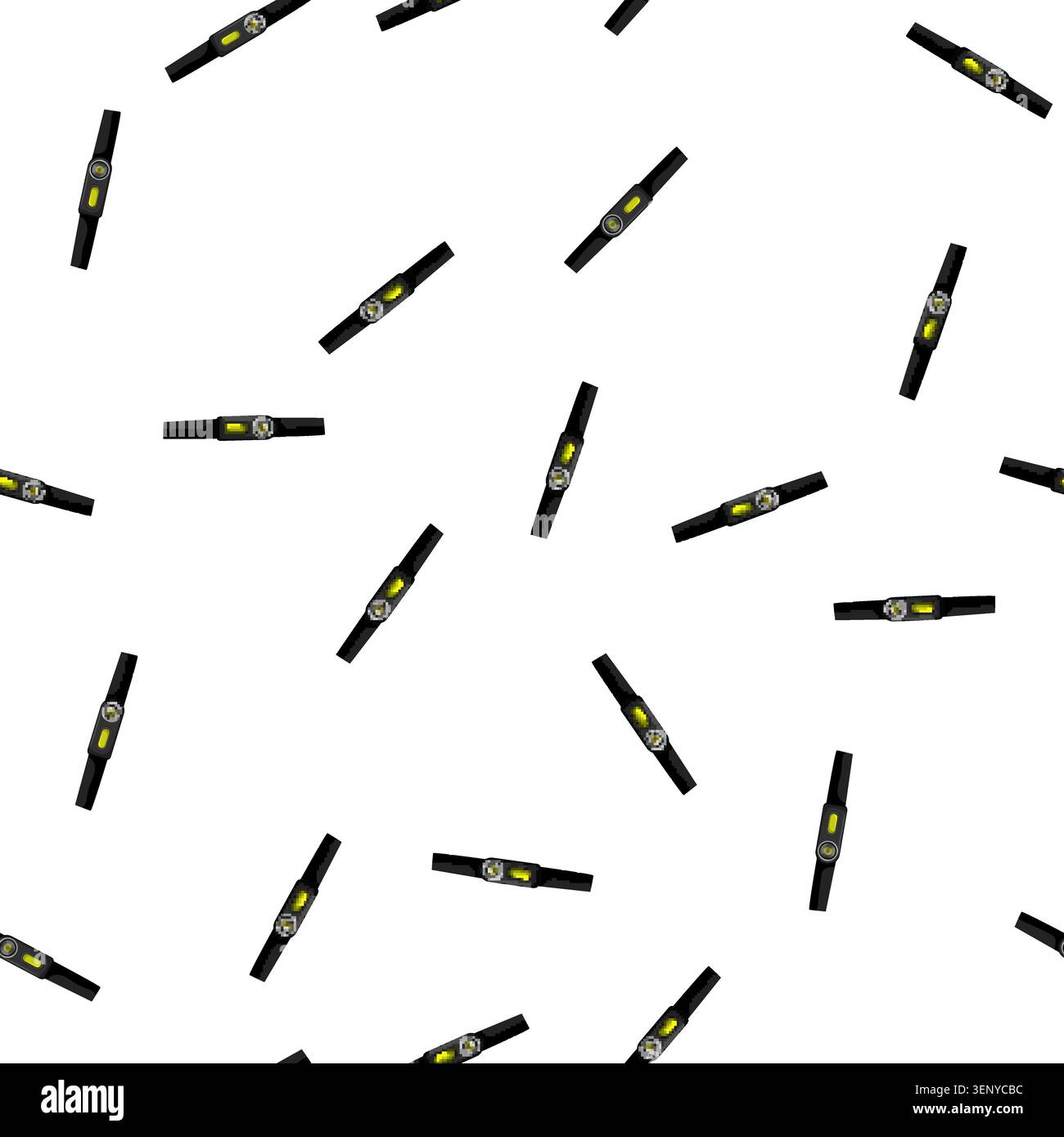 pattern head headlamp flashlight cartoon. head headlamp flashlight sign vector Stock Vector