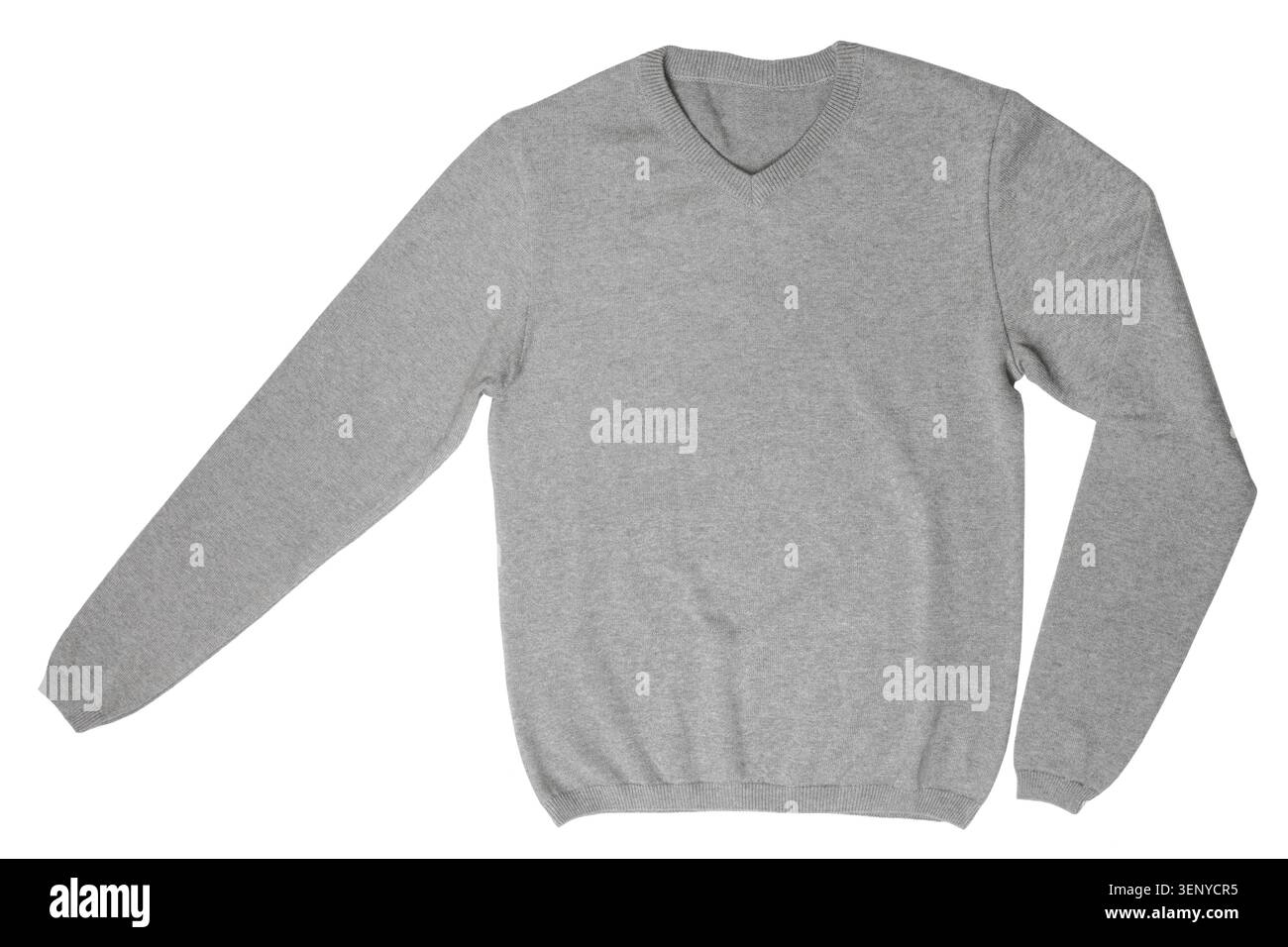 Gray sweater isolated on white background Stock Photo