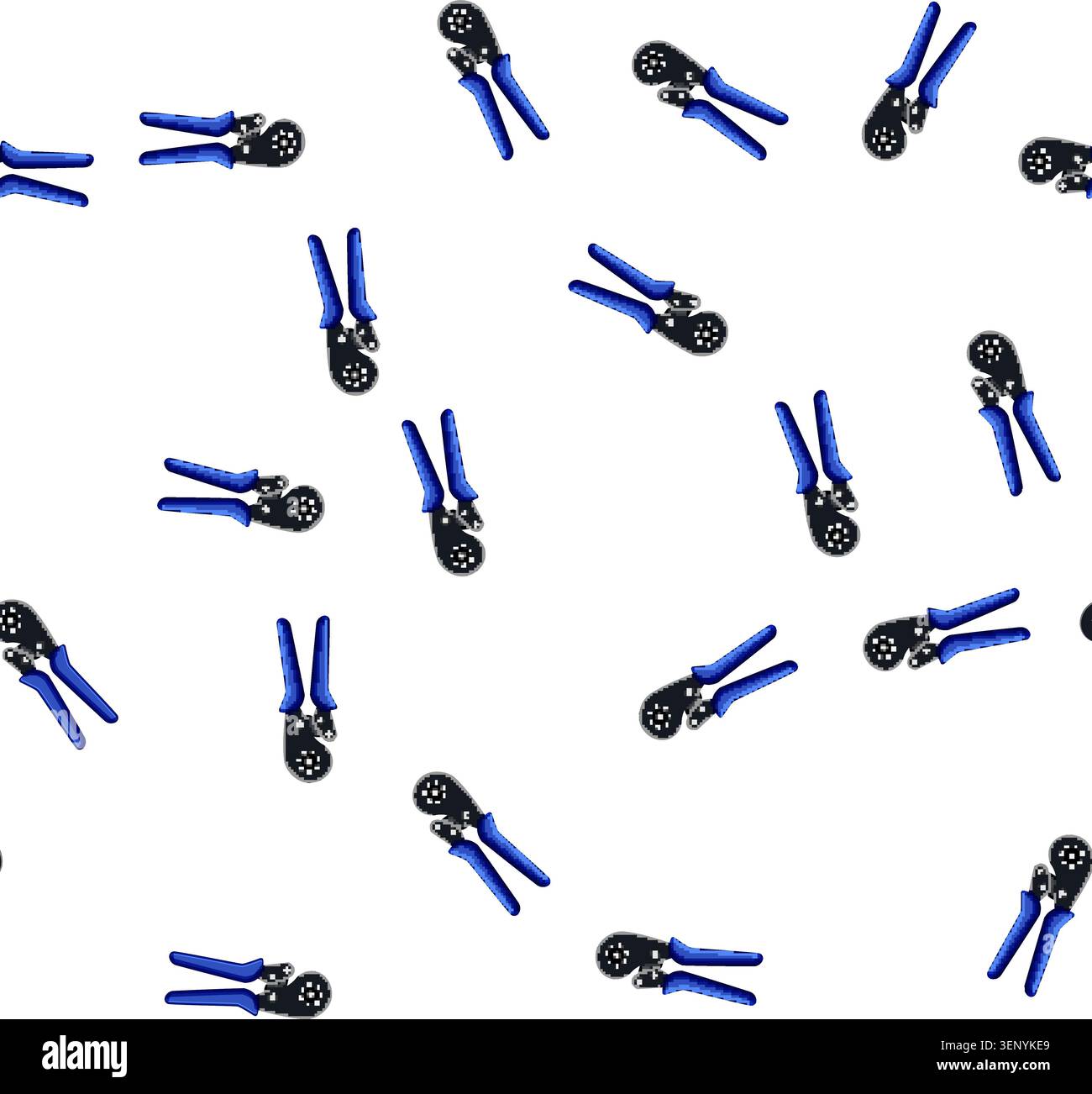 pattern computer crimper tool cartoon. equipment cable, work connection computer crimper tool sign vector Stock Vector