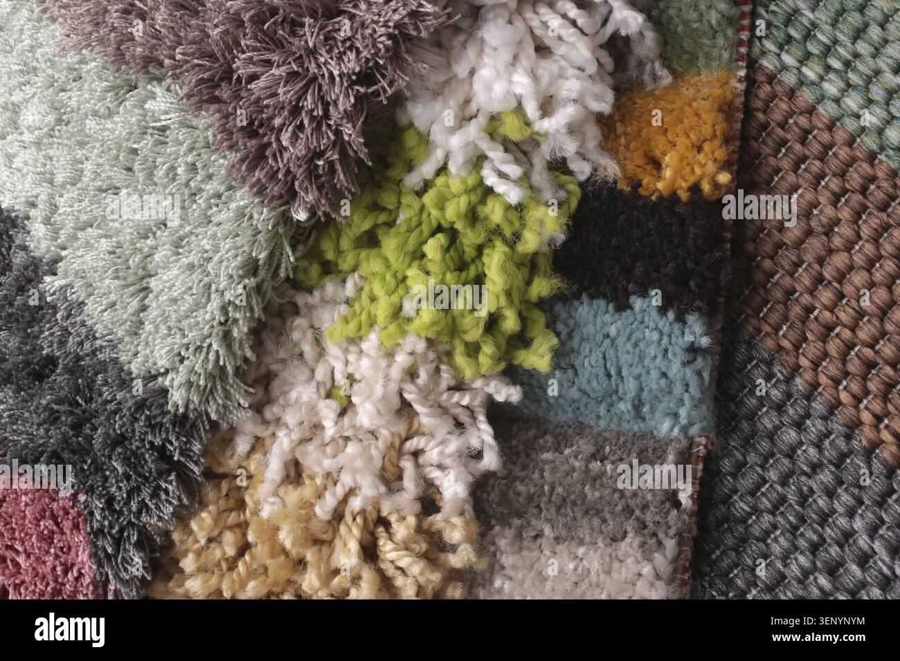Samples of collection carpet, for backgrounds or textures Stock Photo