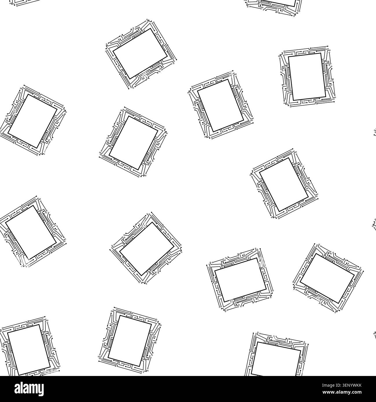 pattern lithography microchip frame cartoon. wafer substrate, photolithography etching, doping packaging lithography microchip frame sign vector Stock Vector
