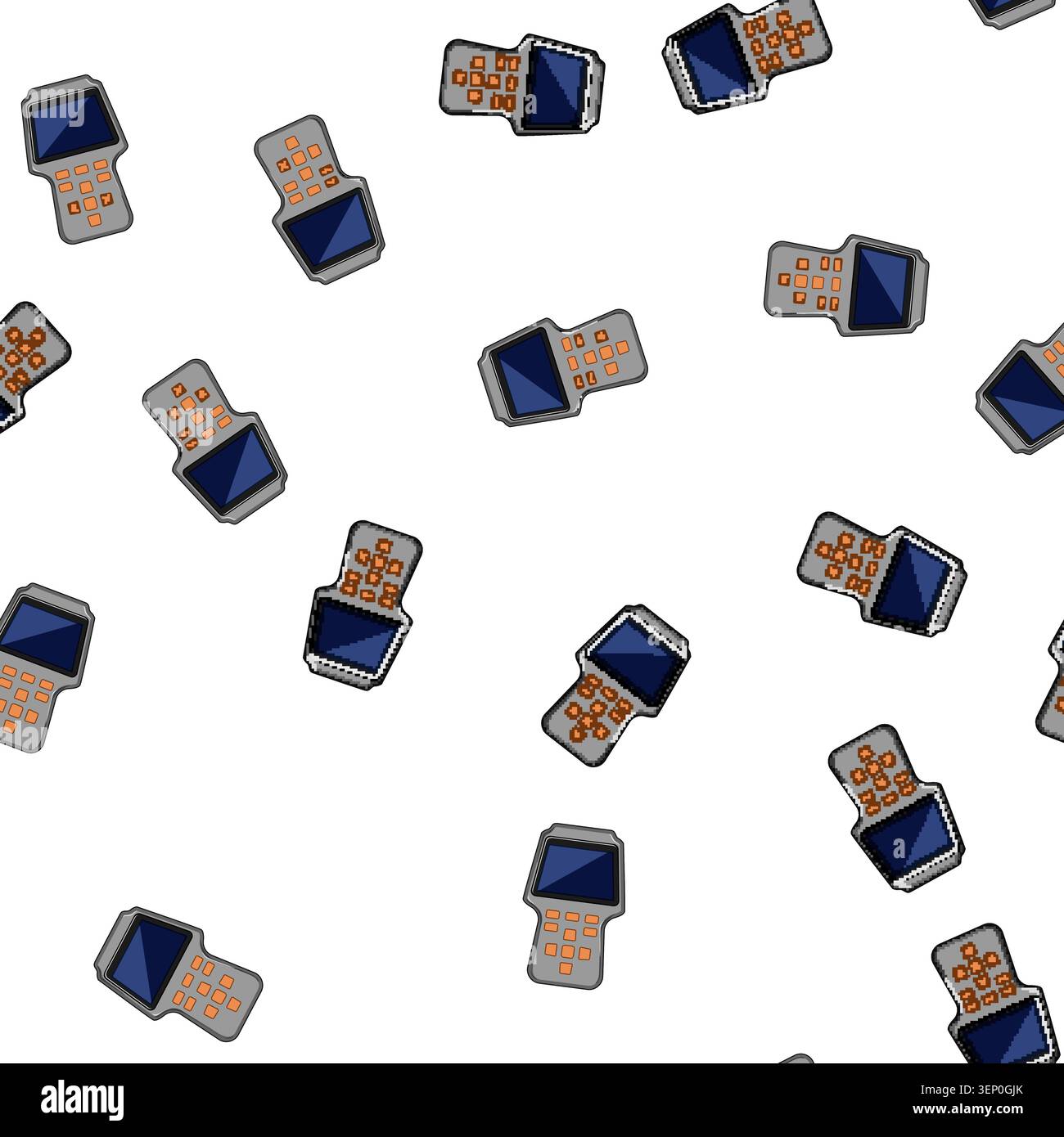 pattern scan car diagnostic scanner cartoon. computer vehicle, check system, code reader scan car diagnostic scanner sign vector Stock Vector