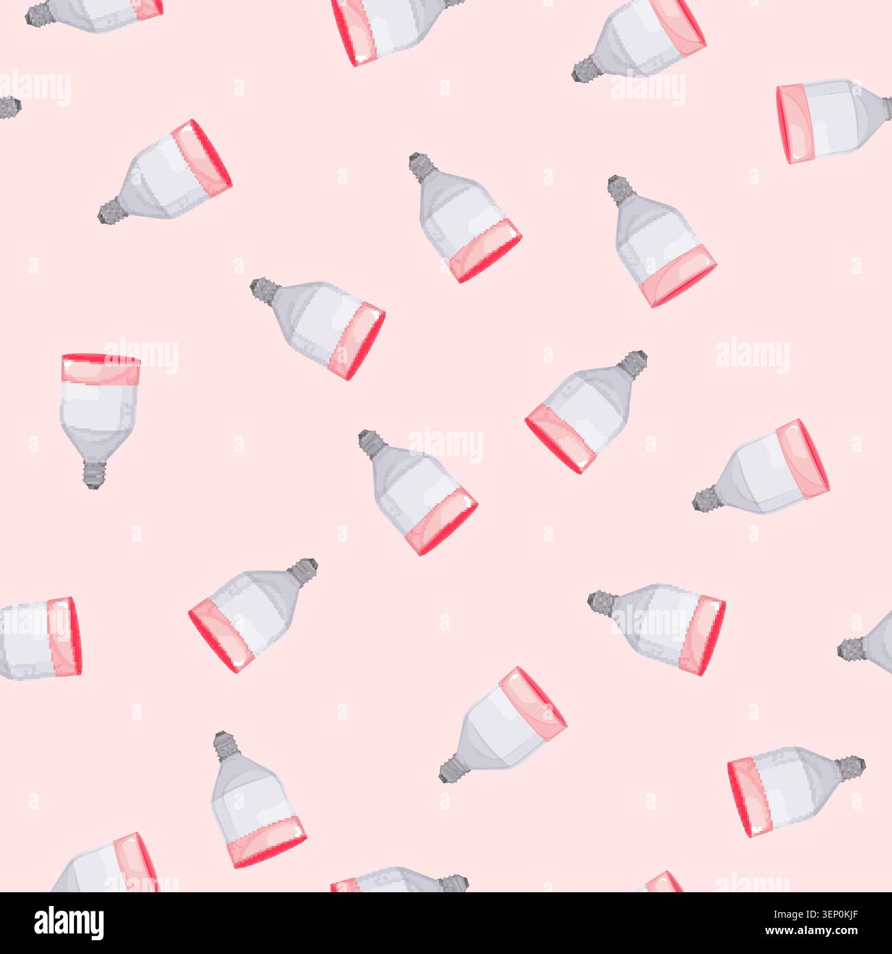 seamless pattern wireless smart light bulb cartoon. wireless smart light bulb sign vector Stock Vector