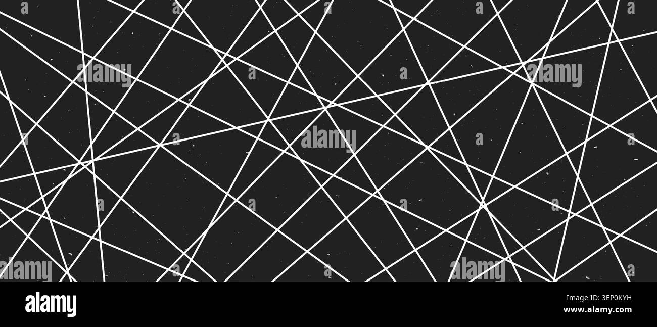 Chaotic straight diagonal strokes create dynamic monochrome vector texture. Stock Vector