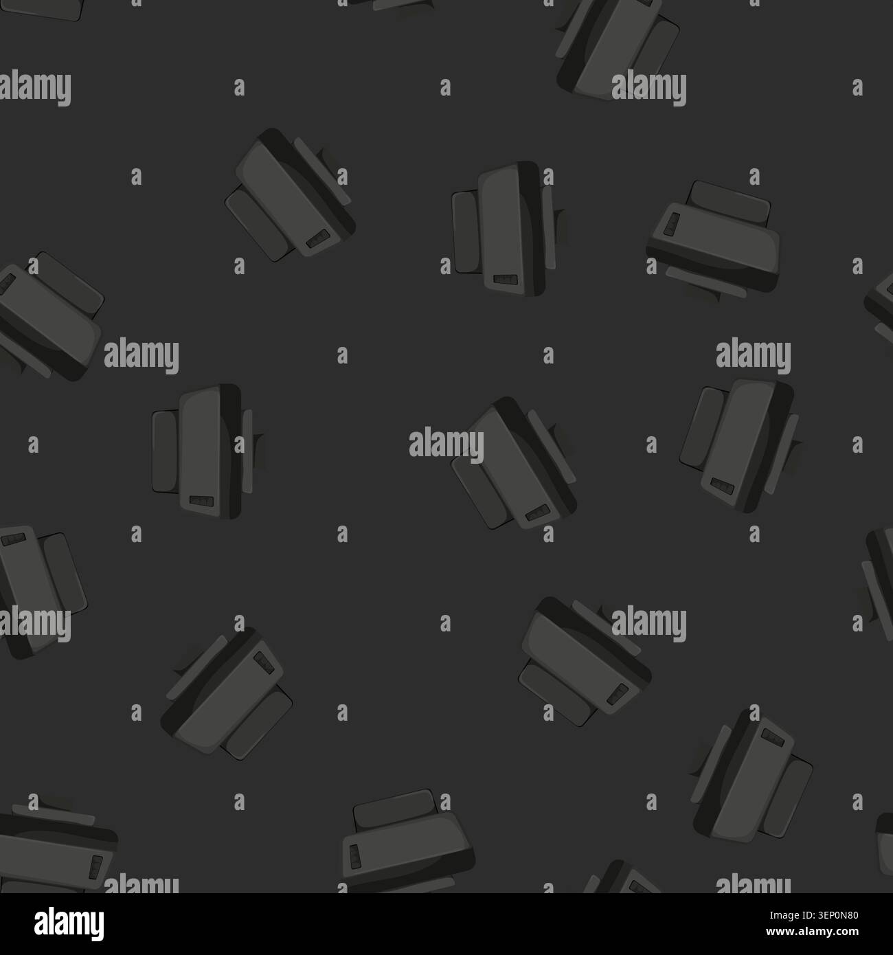 seamless pattern print printer paper cartoon. print printer paper sign vector Stock Vector