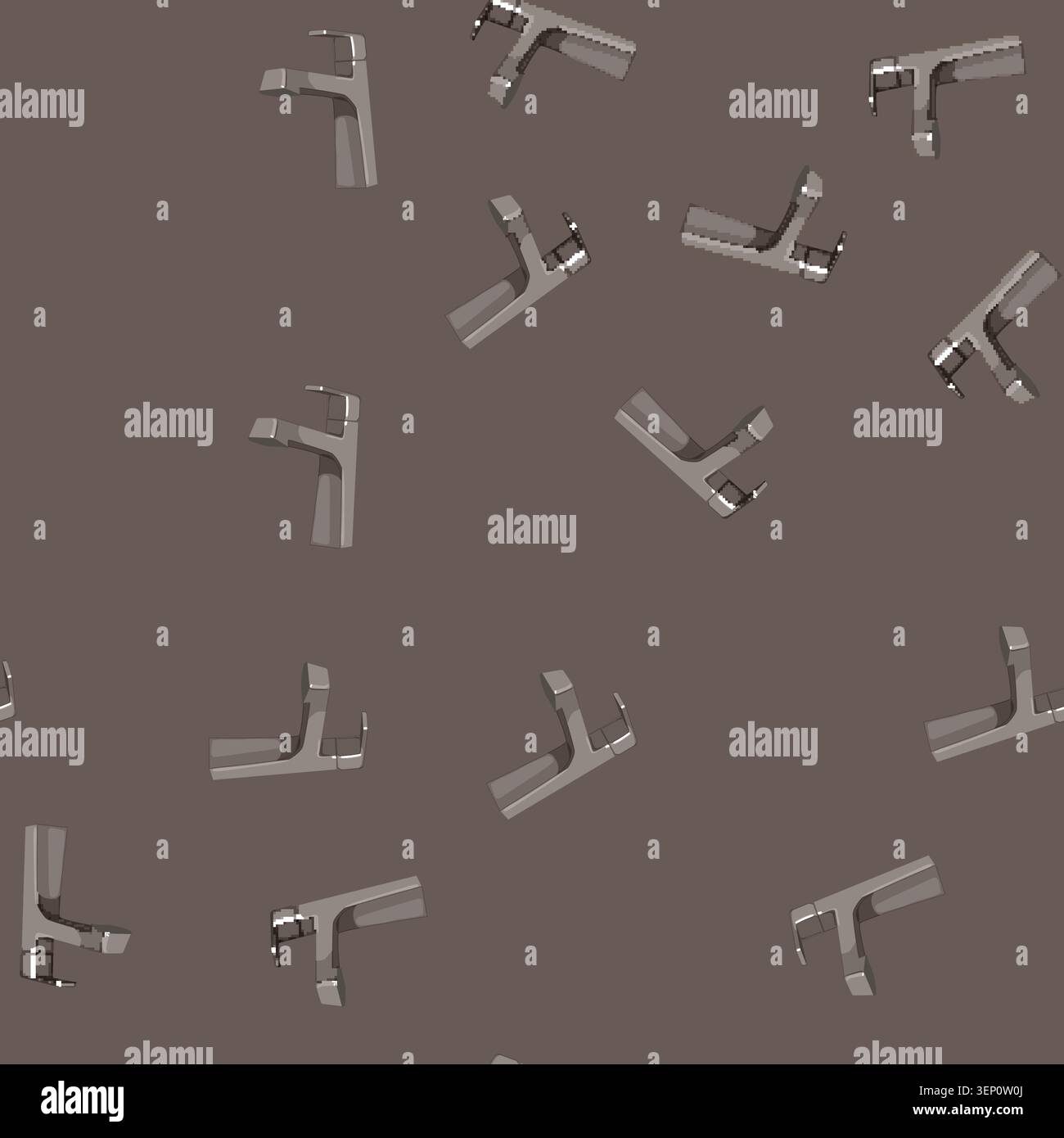 seamless pattern bathroom kitchen faucet cartoon. bathroom kitchen faucet sign vector Stock Vector