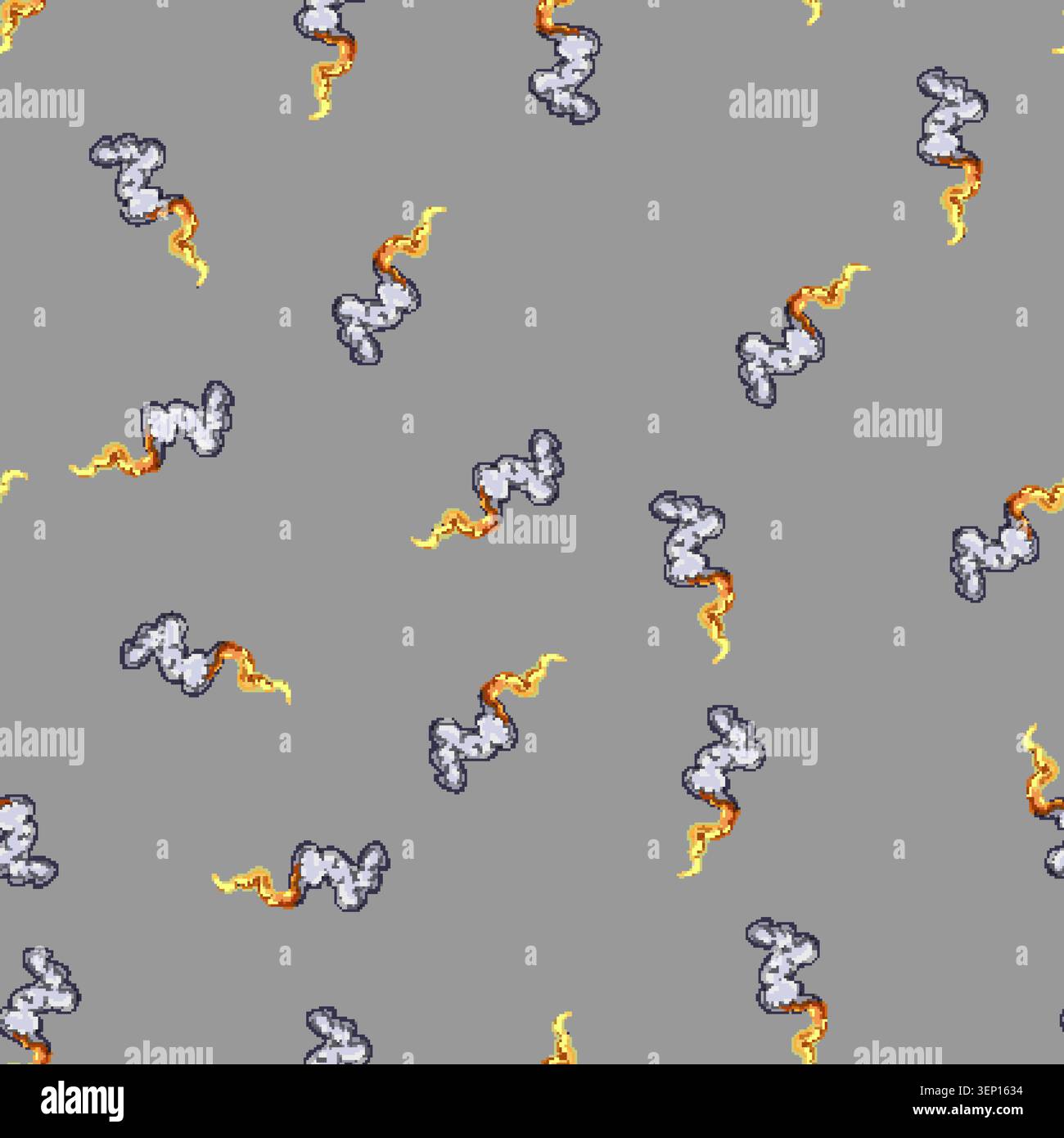 seamless pattern mars rocket launch smoke cartoon. fire flame, off jet, ship take mars rocket launch smoke sign vector Stock Vector