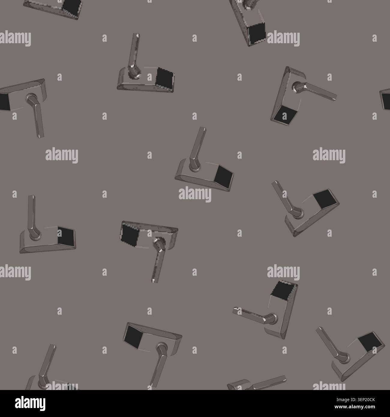 seamless pattern smart door handle cartoon. smart door handle sign vector Stock Vector