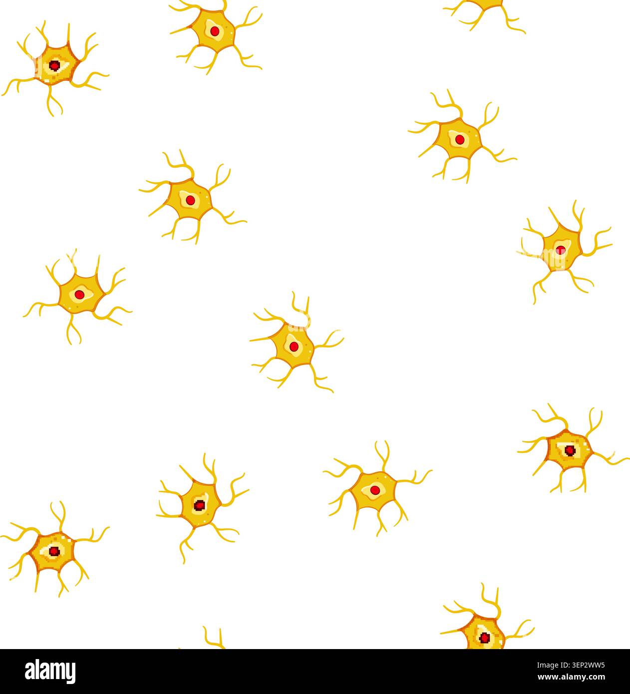 pattern system neurons cartoon. nerve synapse, structure human, anatomy diagram system neurons sign vector Stock Vector