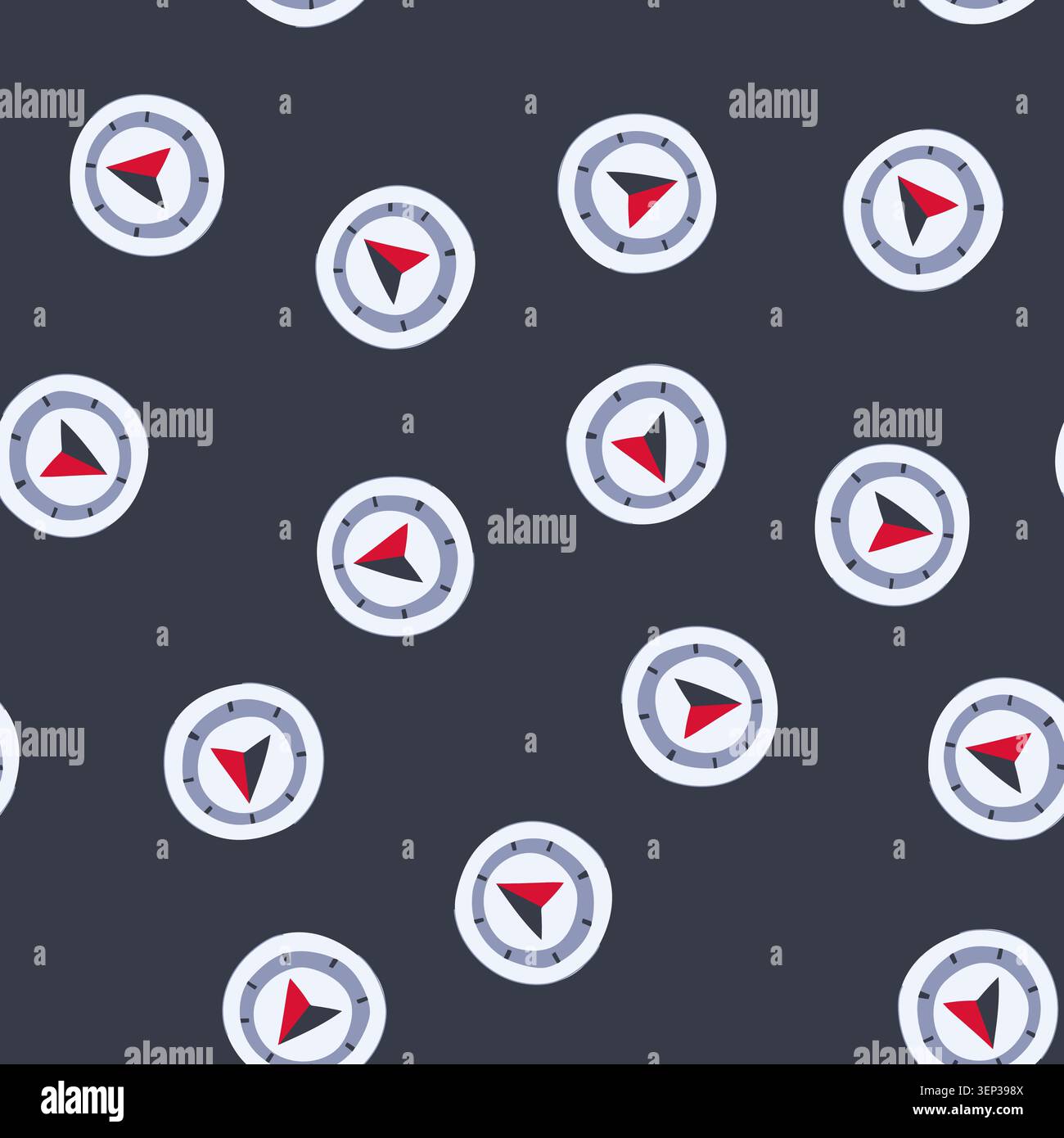pattern explore nautical compass cartoon. direction map, ship captain, sailor ocean explore nautical compass sign. seamless vector illustration Stock Vector