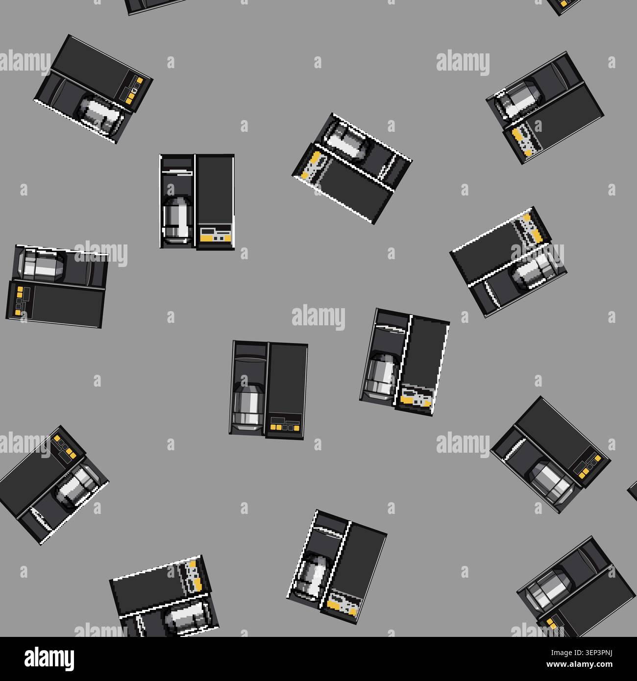 seamless pattern machine capsule coffee maker cartoon. drink breakfast, cafe caffeine machine capsule coffee maker sign vector Stock Vector