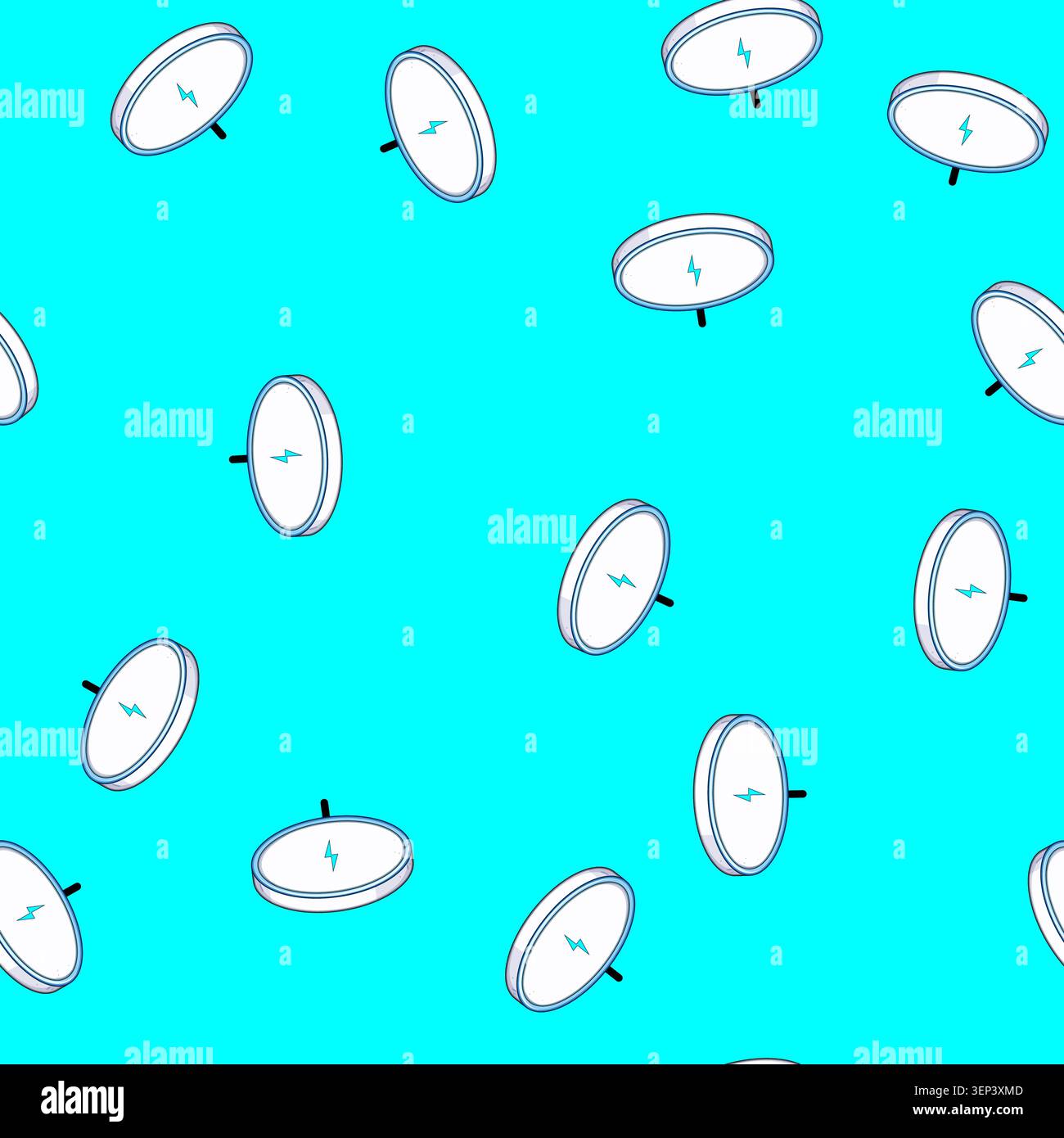 seamless pattern device charging pad wireless cartoon. compatible technology, portable convenience, efficiency smartphone device charging pad wireless Stock Vector