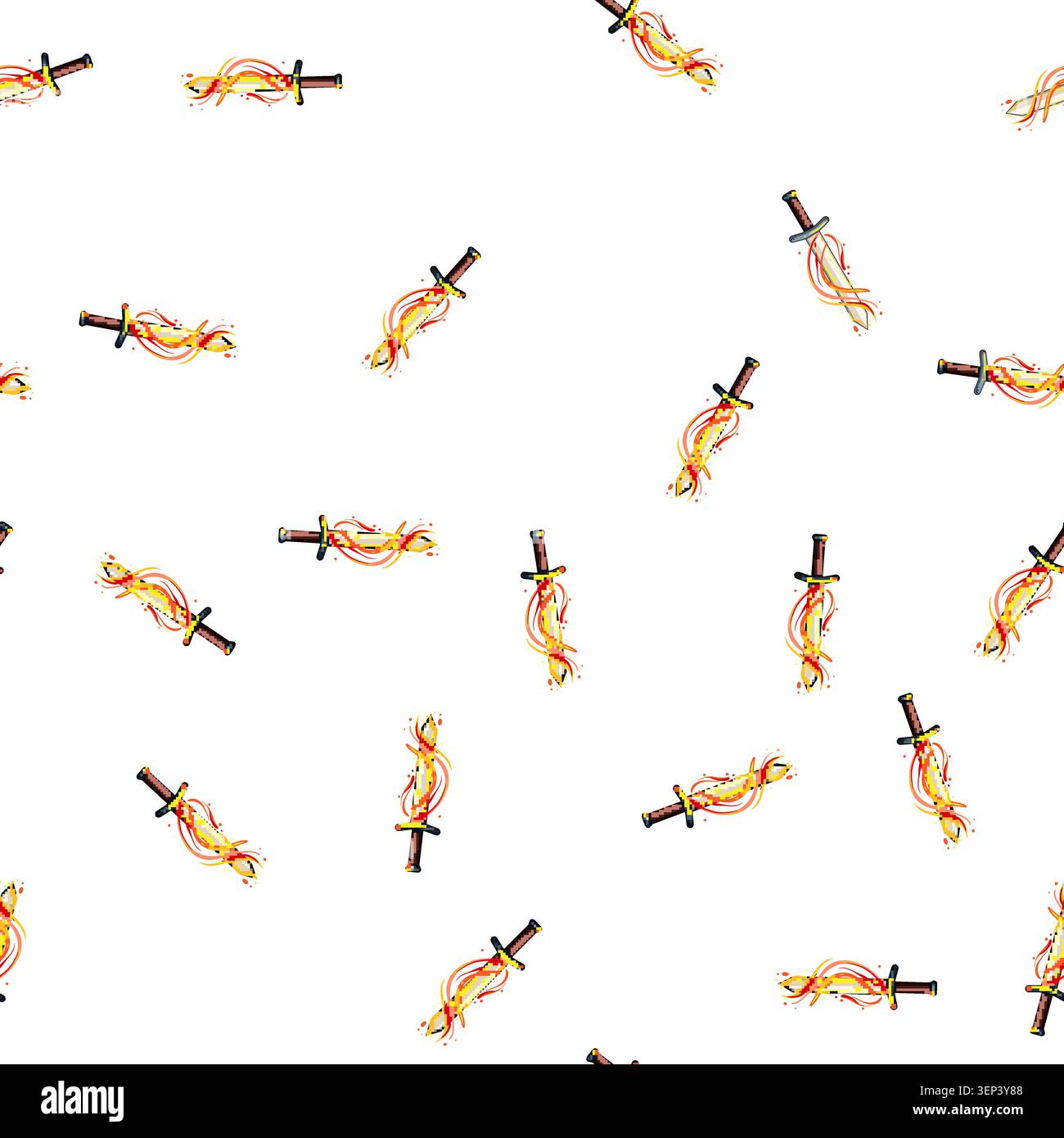 pattern light sword effect cartoon. energy ui, animation abstract, comic lightsaber light sword effect sign vector Stock Vector