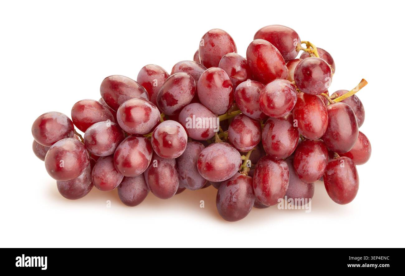 red grape path isolated on white Stock Photo