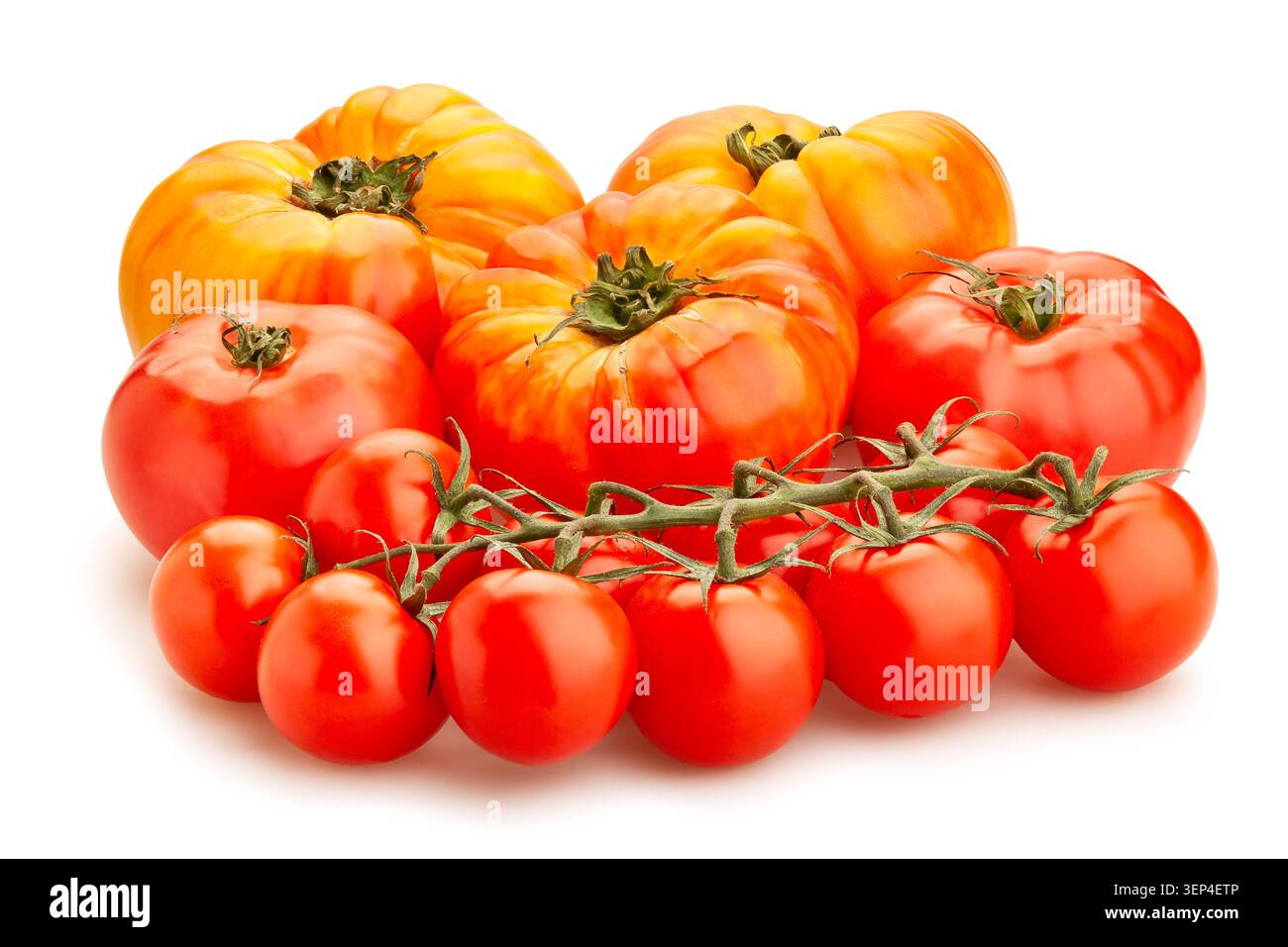 tomato mix path isolated on white Stock Photo