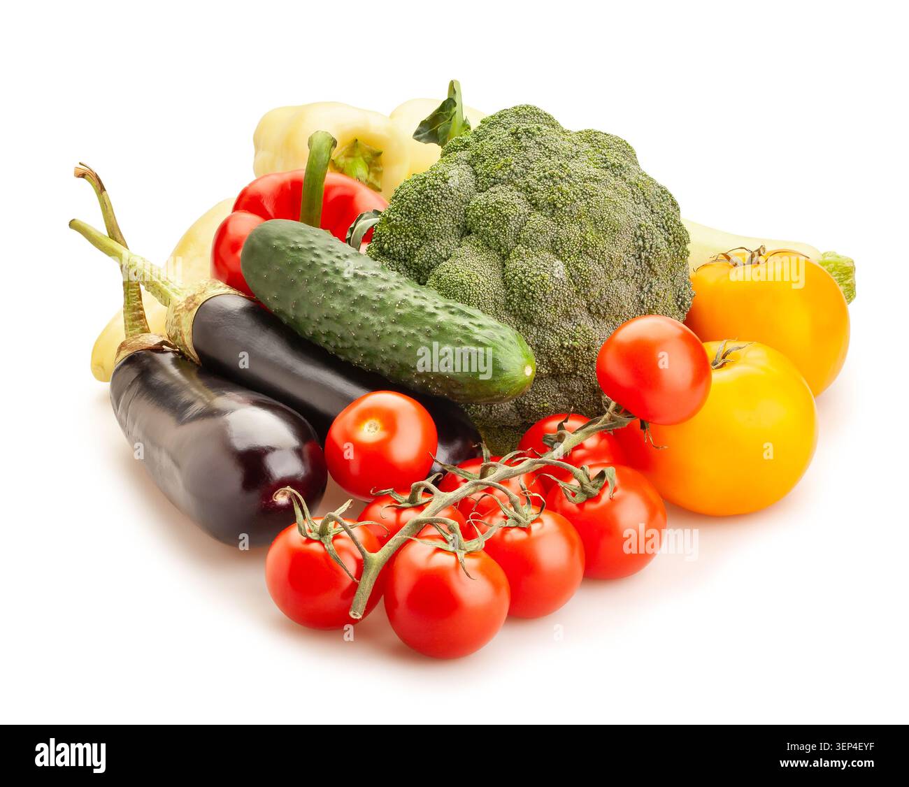 vegetable mix path isolated on white Stock Photo