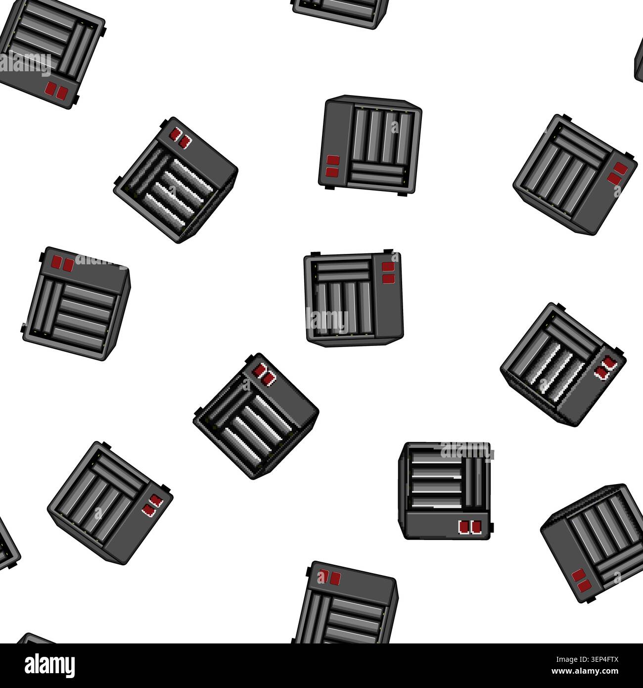 pattern Network attached storage device providing robust data archiving and reliable information management for business and personal cloud computing Stock Vector