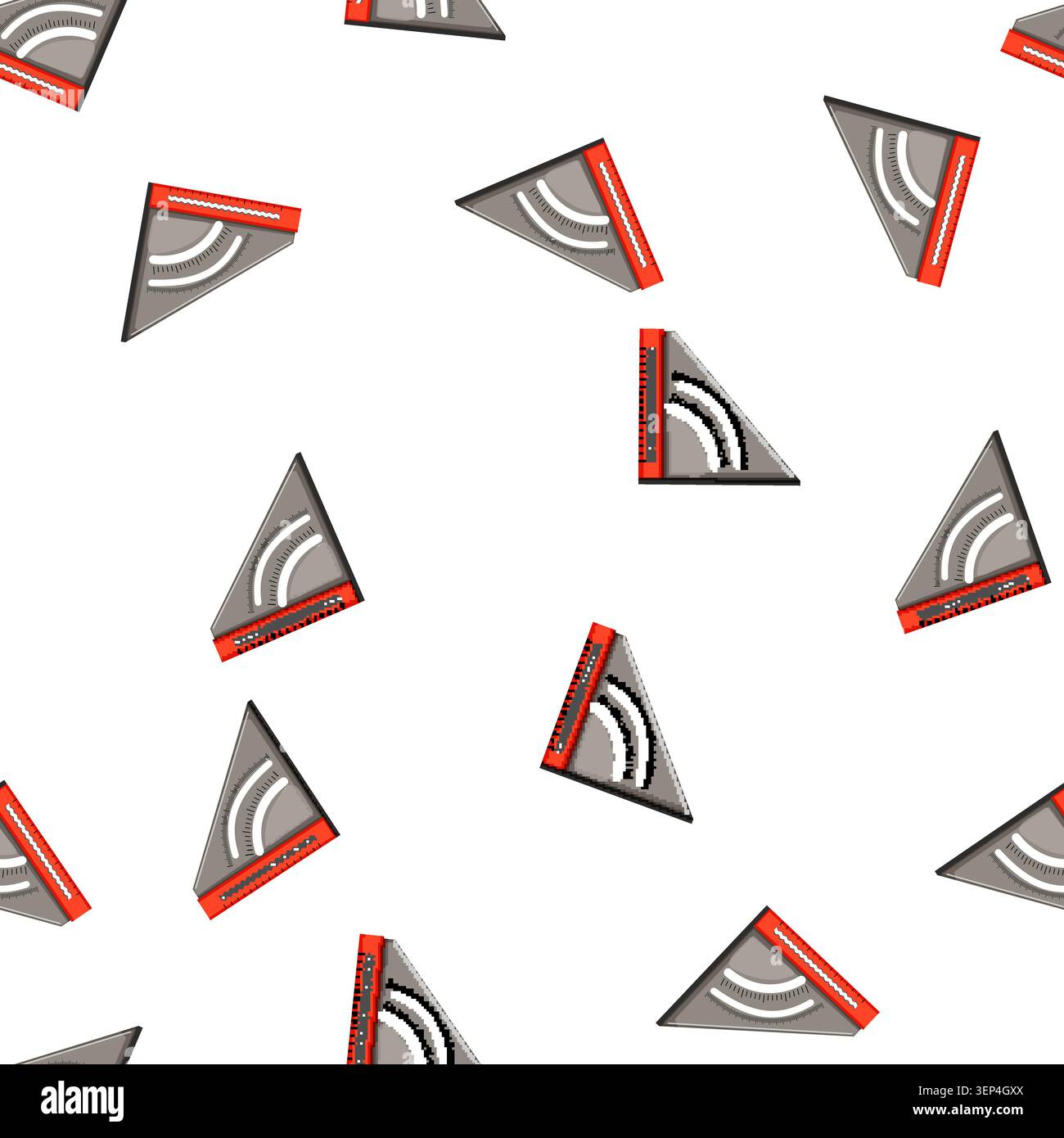 pattern work ruler builder cartoon. work ruler builder sign vector Stock Vector