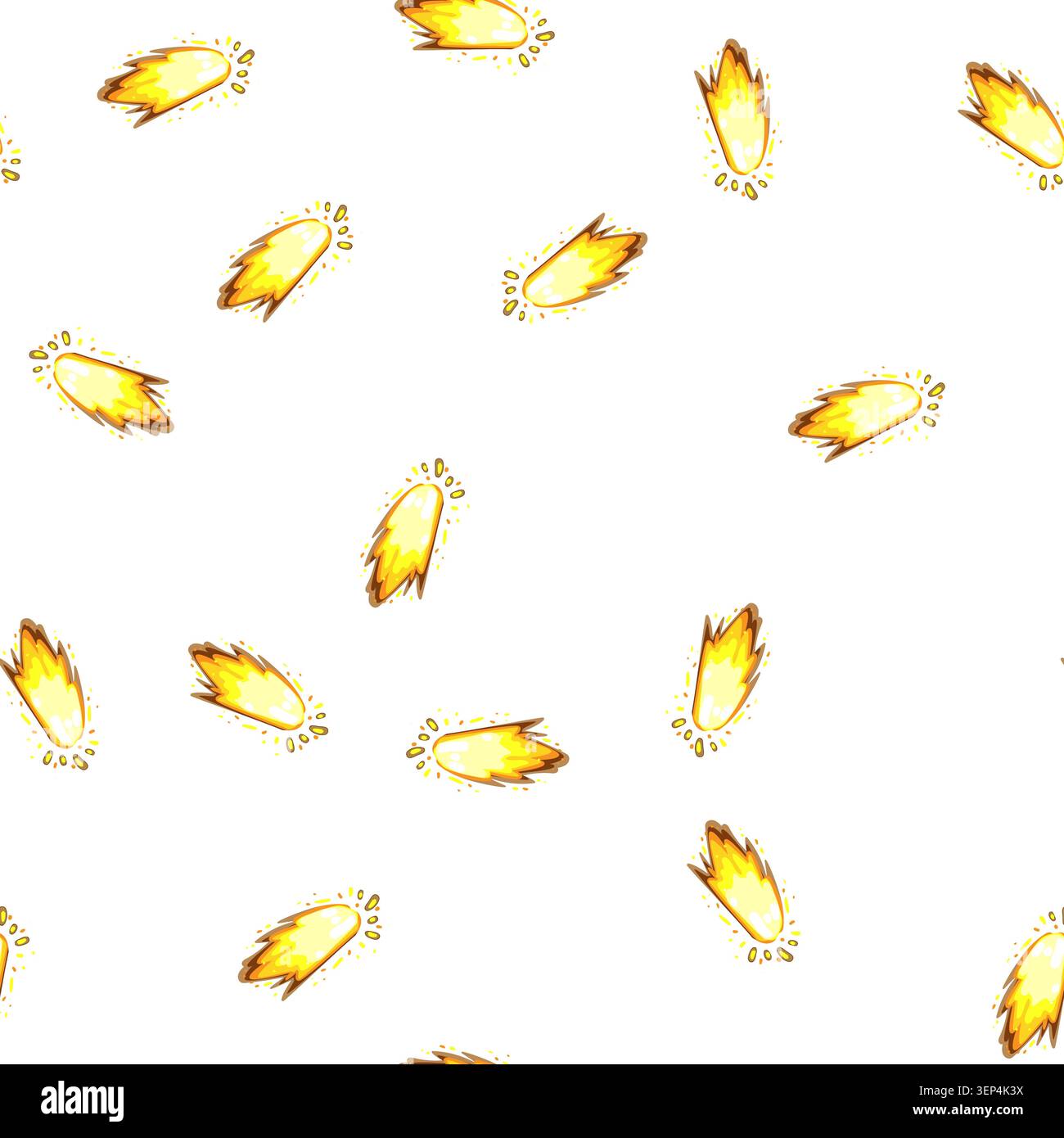 pattern blast gun flash cartoon. shot bullet, muzzle smoke, effect explosion blast gun flash sign vector Stock Vector