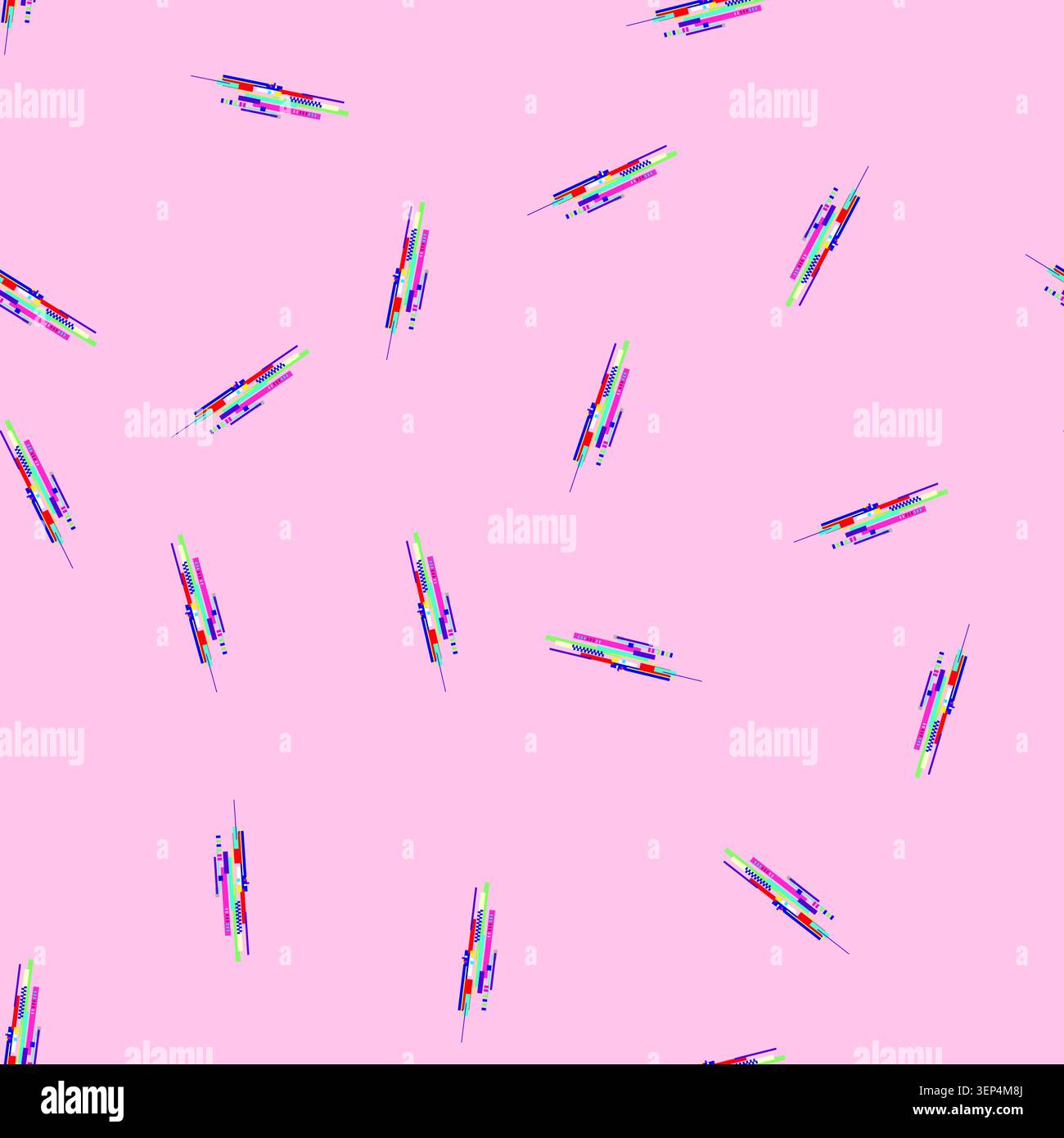 seamless pattern malfunction glitch error cartoon. anomaly disruption, flaw issue, defect problem malfunction glitch error sign vector Stock Vector