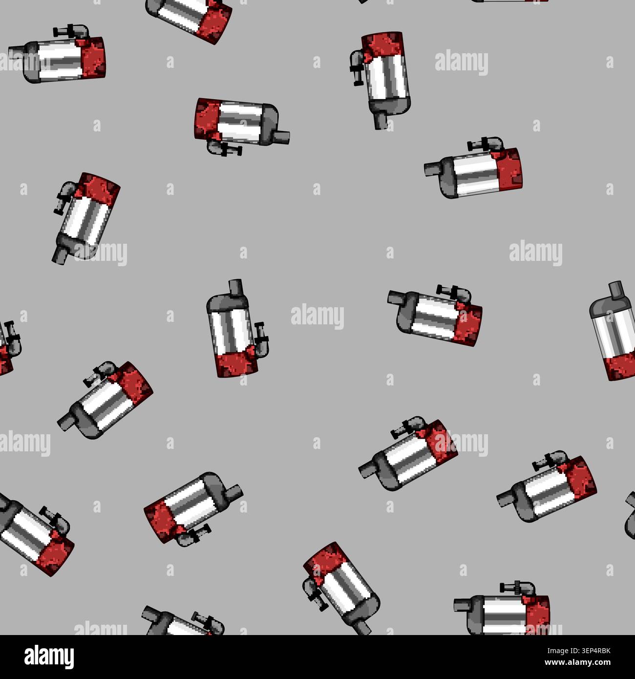 seamless pattern treatment water pump cartoon. waste tank, station clean, filter plumbing treatment water pump sign vector Stock Vector