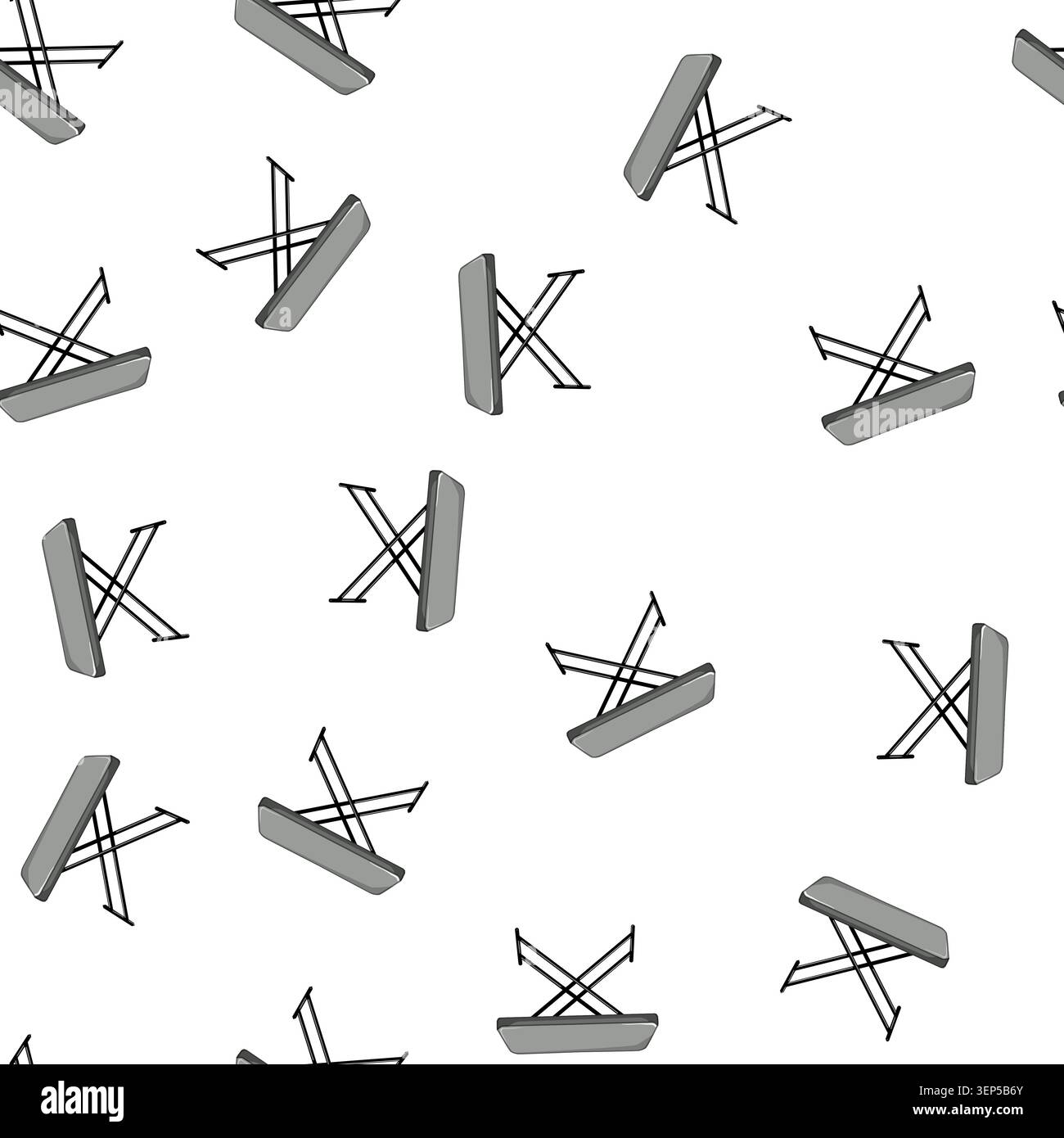 pattern kitchen folding table cartoon. kitchen folding table sign vector Stock Vector
