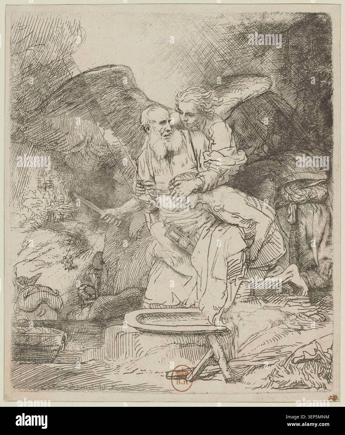Rembrandt dramatic scripture interpretation print series hi-res stock ...